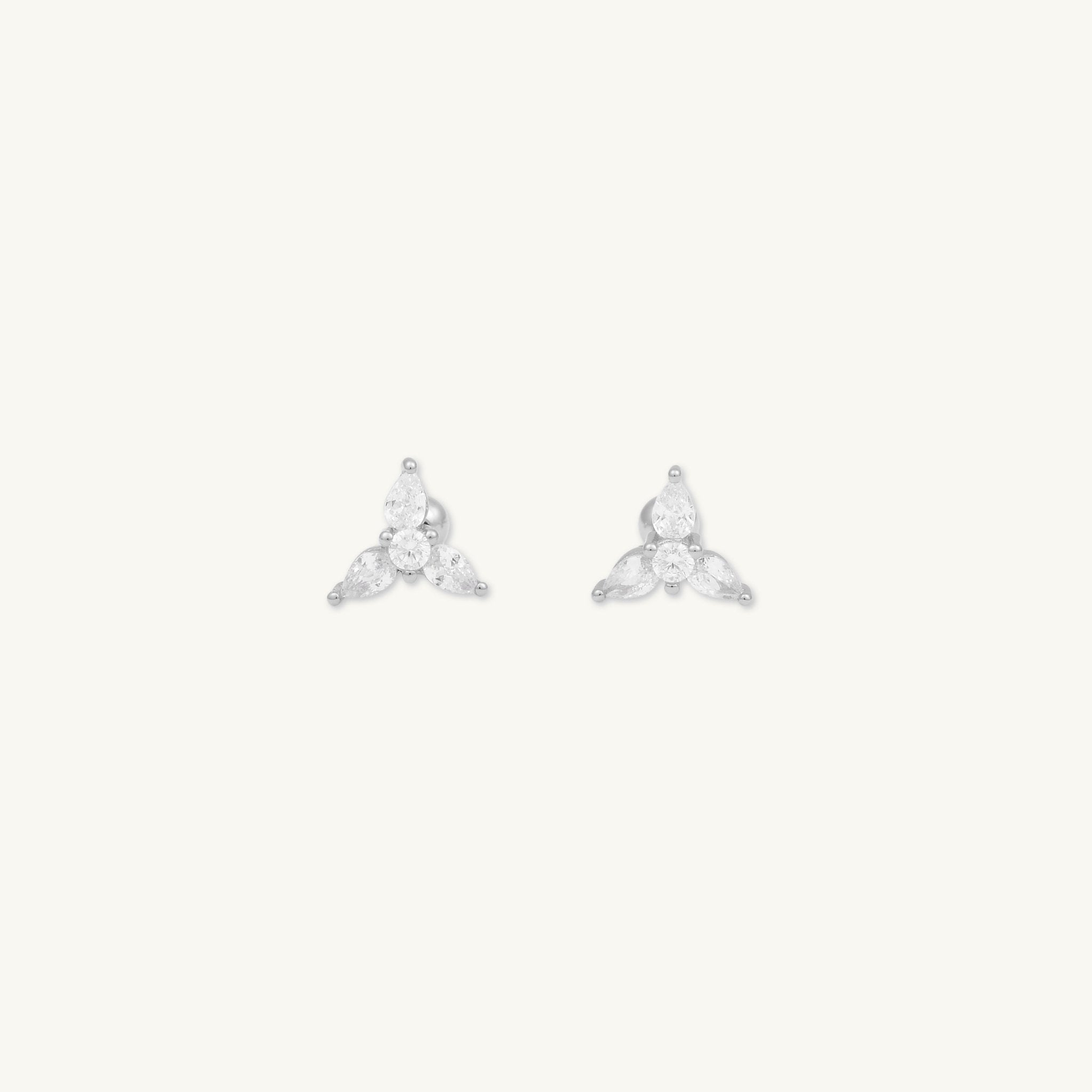 Marquise Lotus Barbell Cartilage Earrings - Camile & Stone