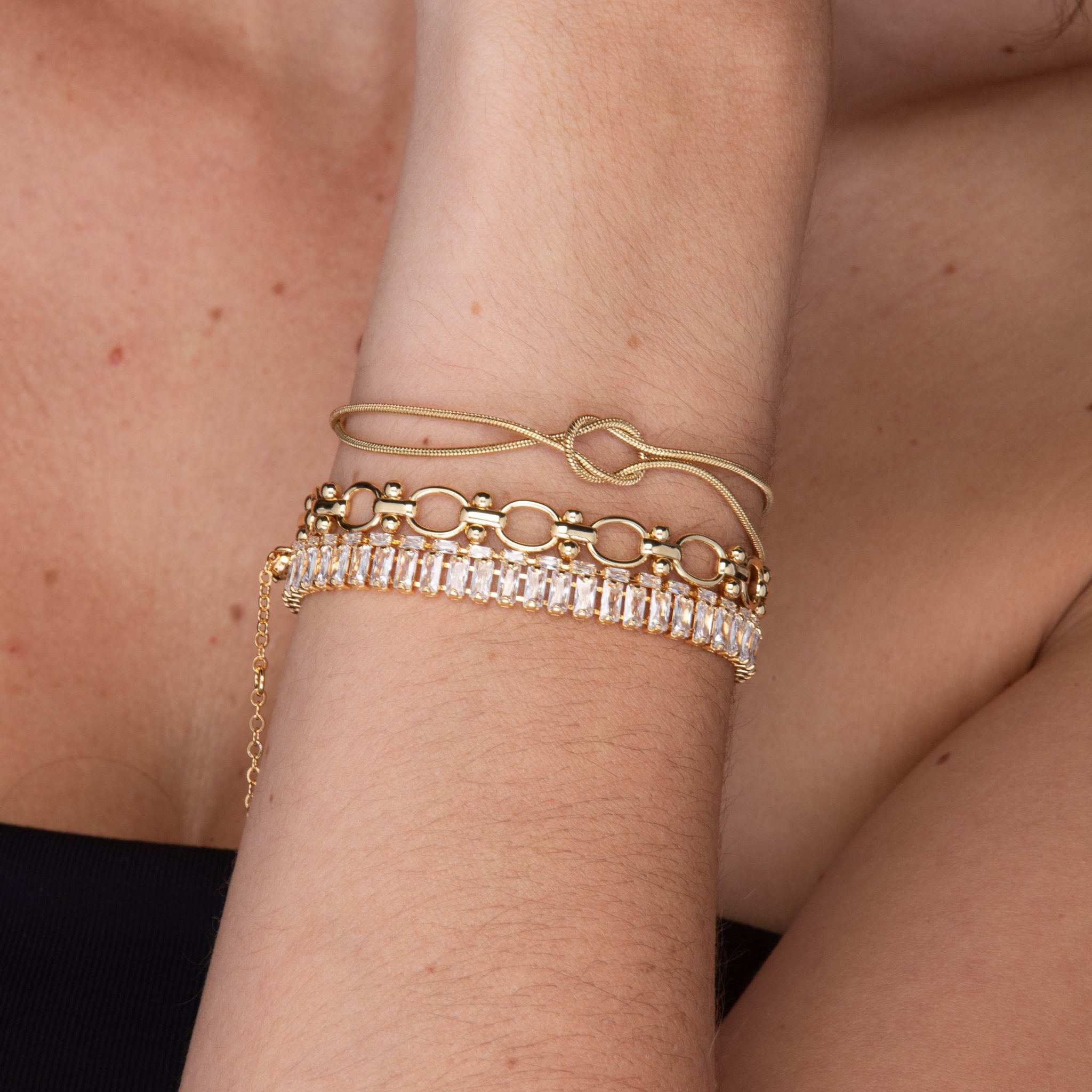 Mason Baguette Tennis Zirconia Bracelet - Camile & Stone