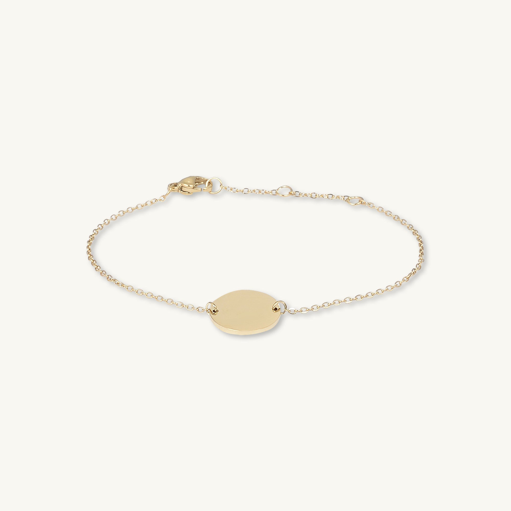 Medallion Disc Engraved Personalised Bracelet - Camile & Stone