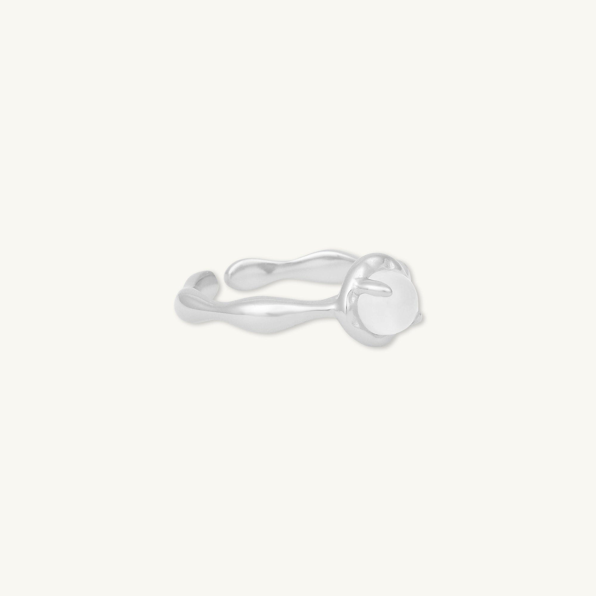 Moonstone Bauble Open Ring - Camile & Stone