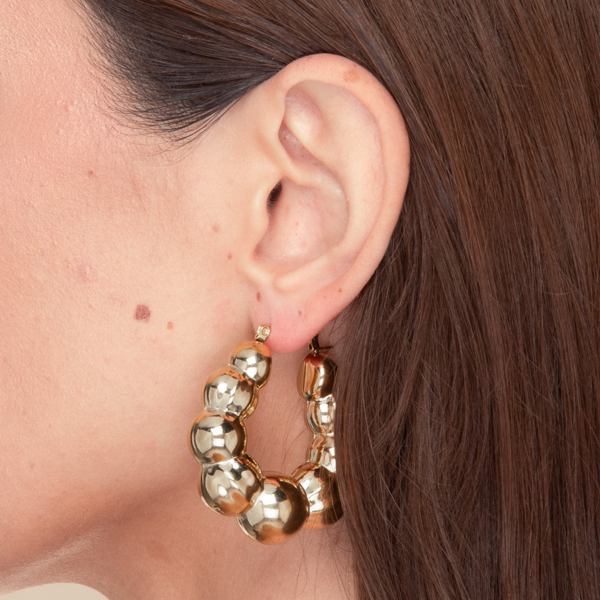 Nadia Ball Hoop Earrings - Camile & Stone