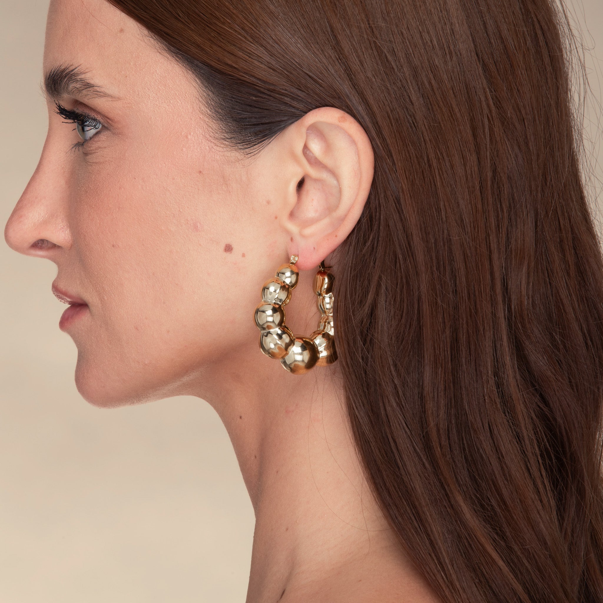 Nadia Ball Hoop Earrings - Camile & Stone