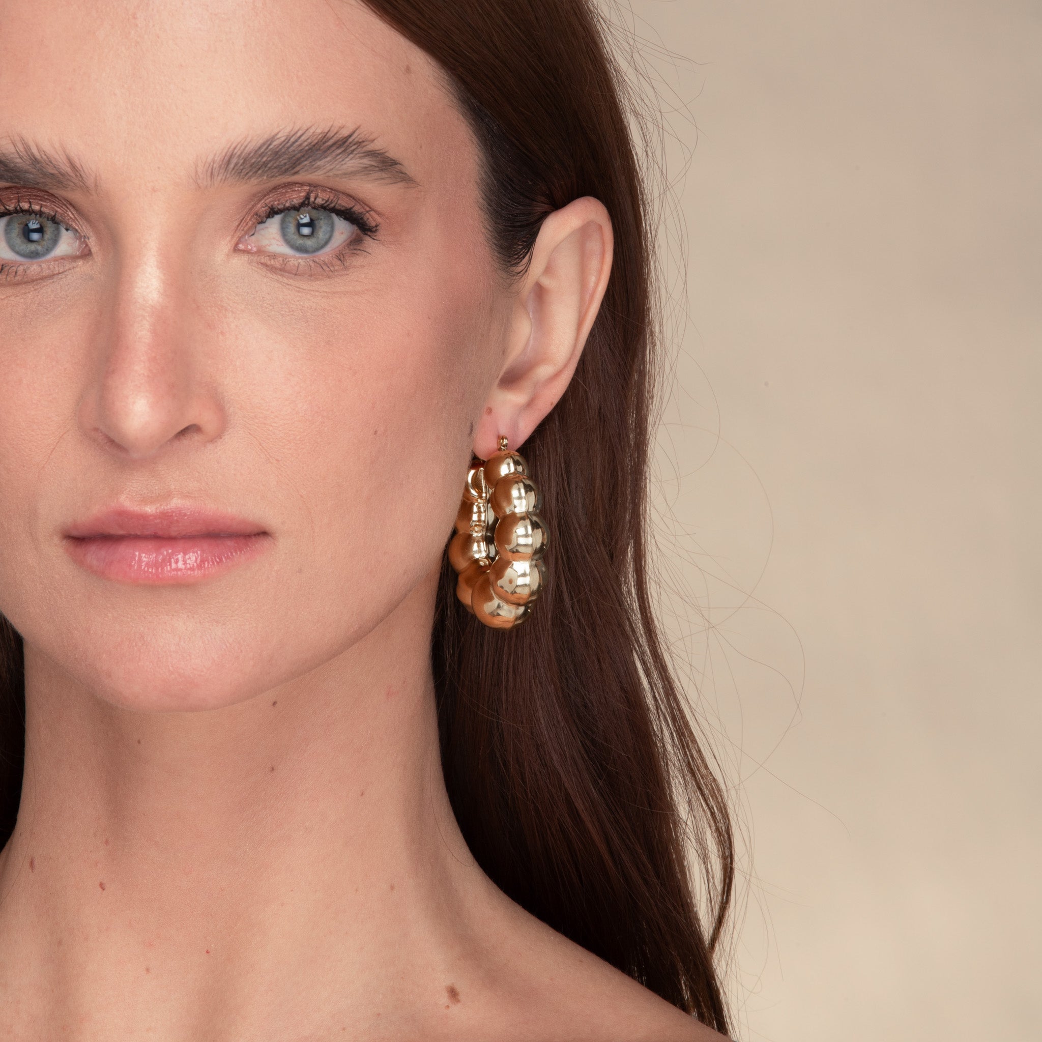 Nadia Ball Hoop Earrings - Camile & Stone