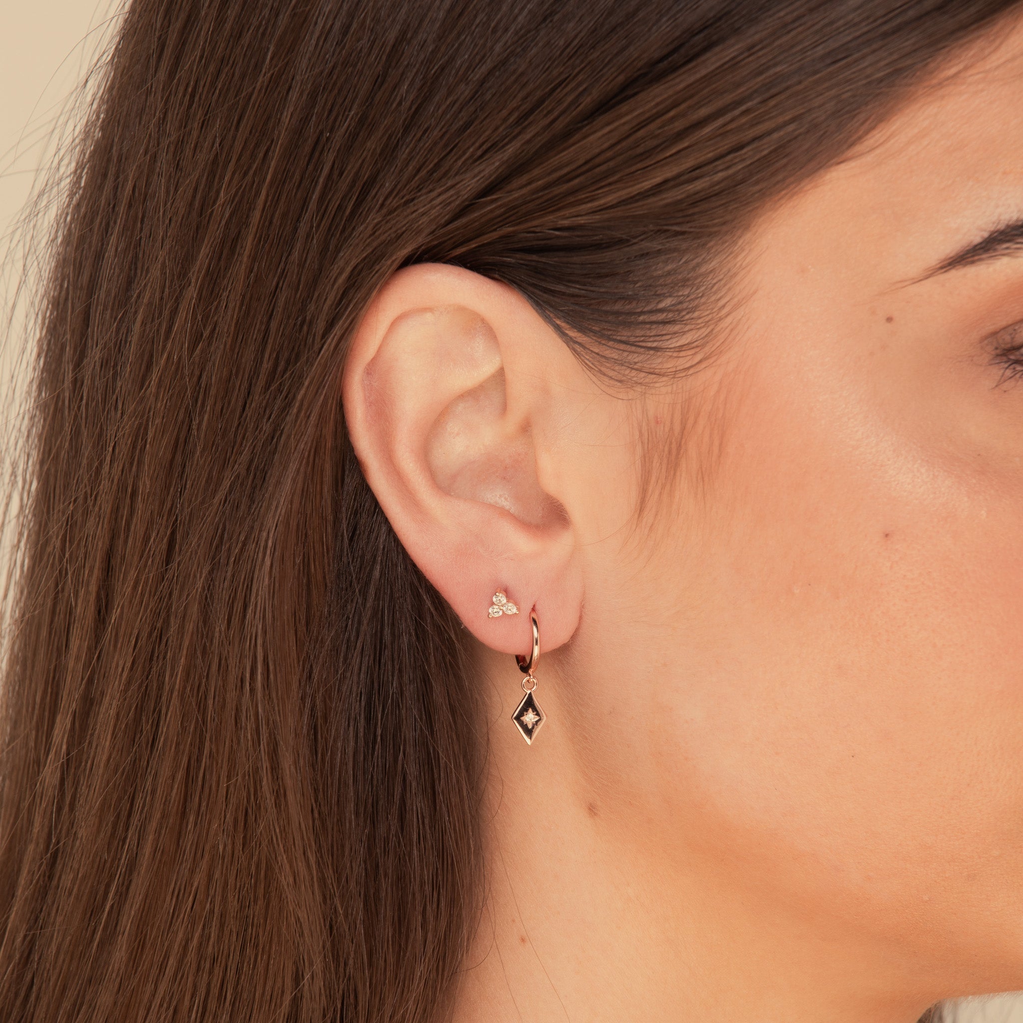 North Star Huggie Hoop Earrings - Camile & Stone