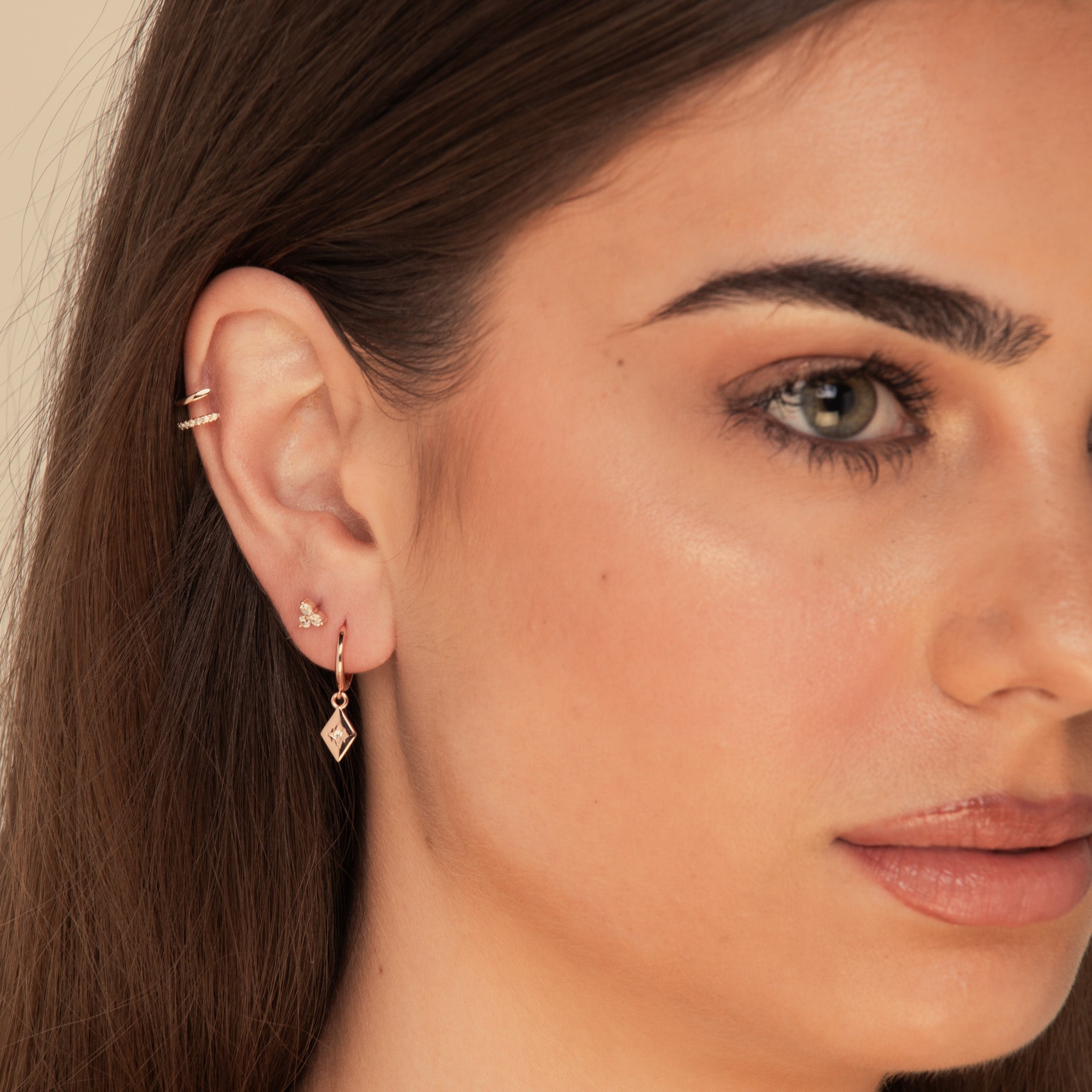 North Star Huggie Hoop Earrings - Camile & Stone