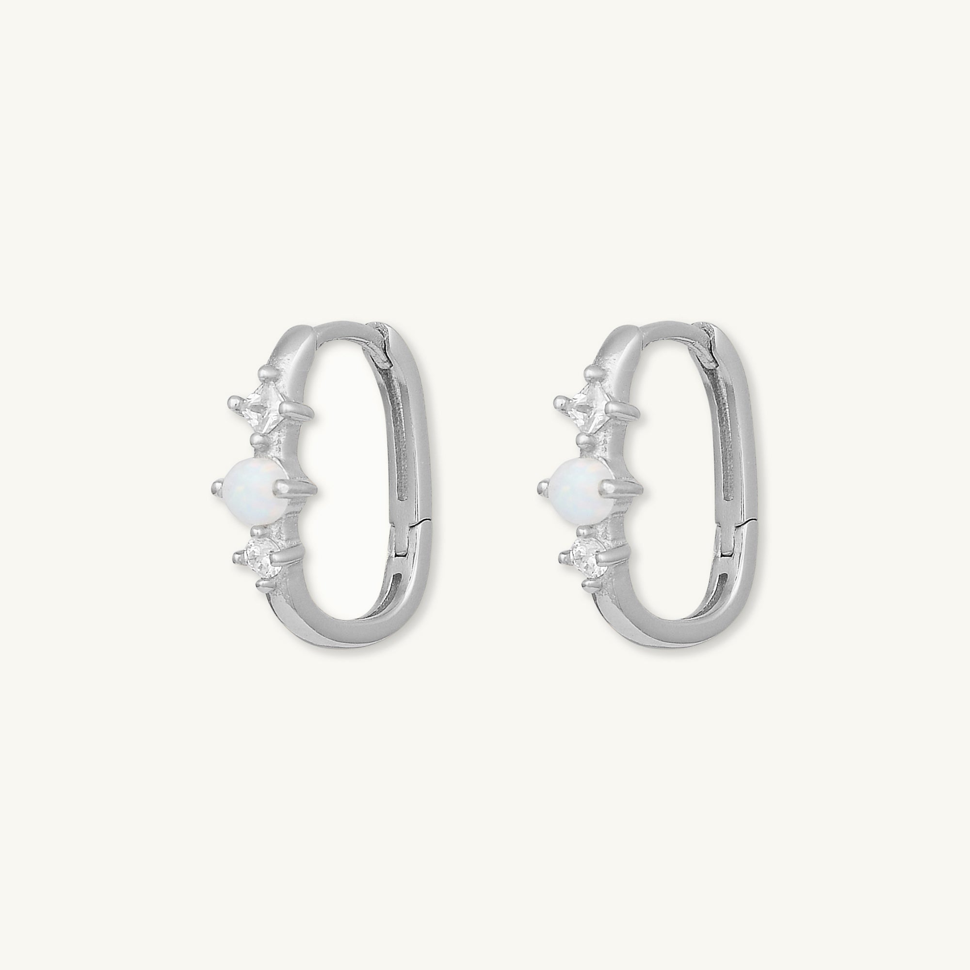 Opal Sapphire Huggie Earrings - Camile & Stone