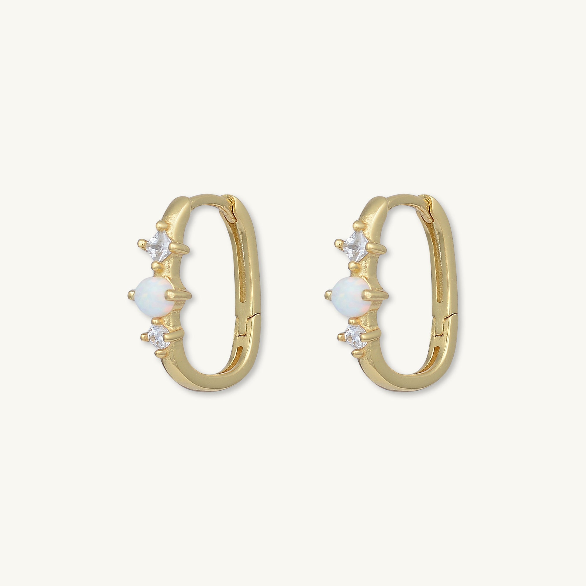Opal Sapphire Huggie Earrings - Camile & Stone