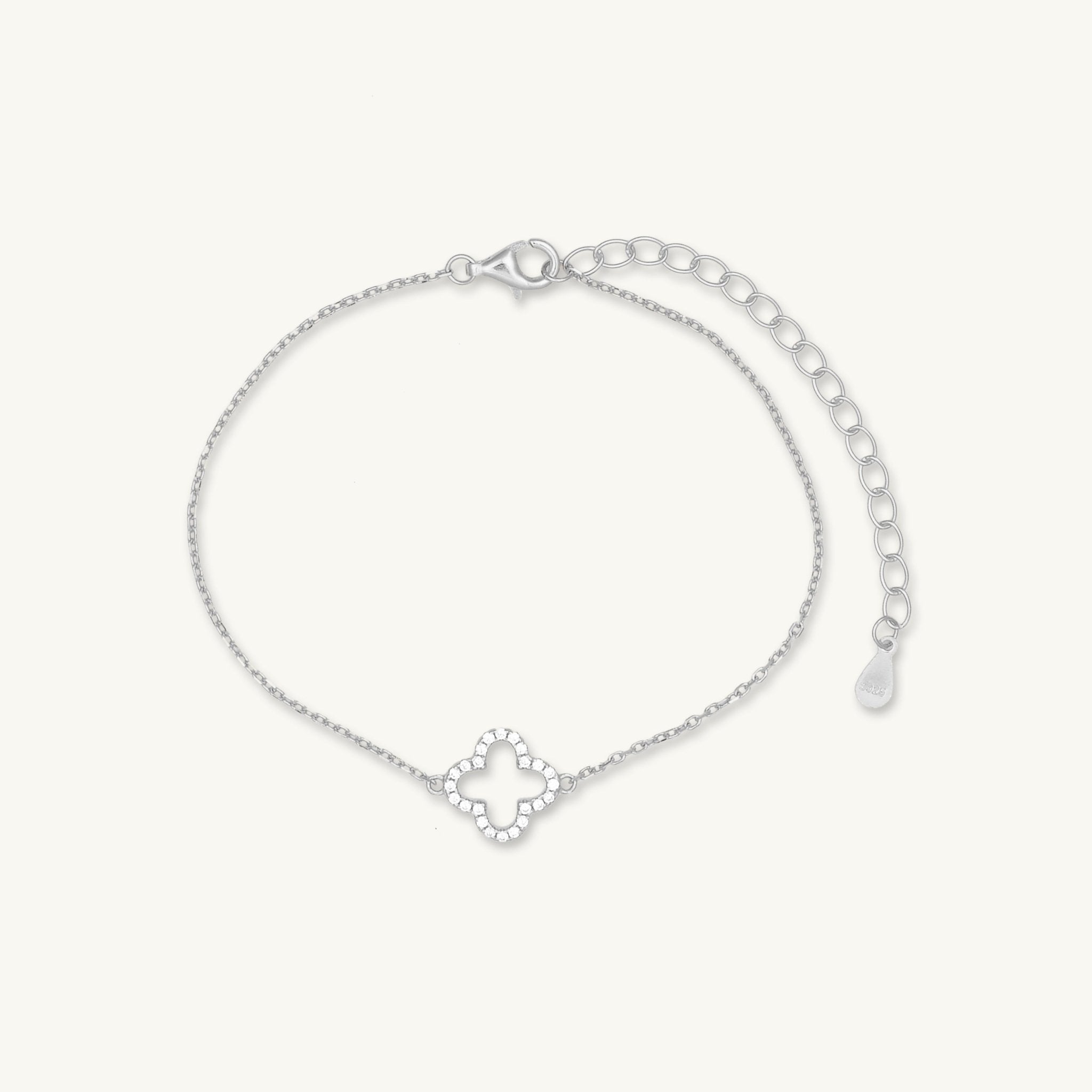 Open Clover Sapphire Bracelet - Camile & Stone