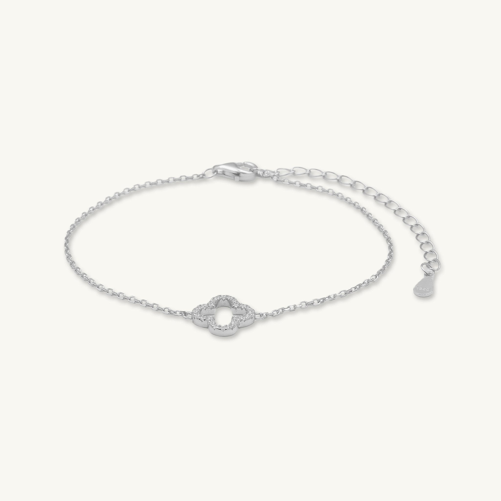 Open Clover Sapphire Bracelet - Camile & Stone