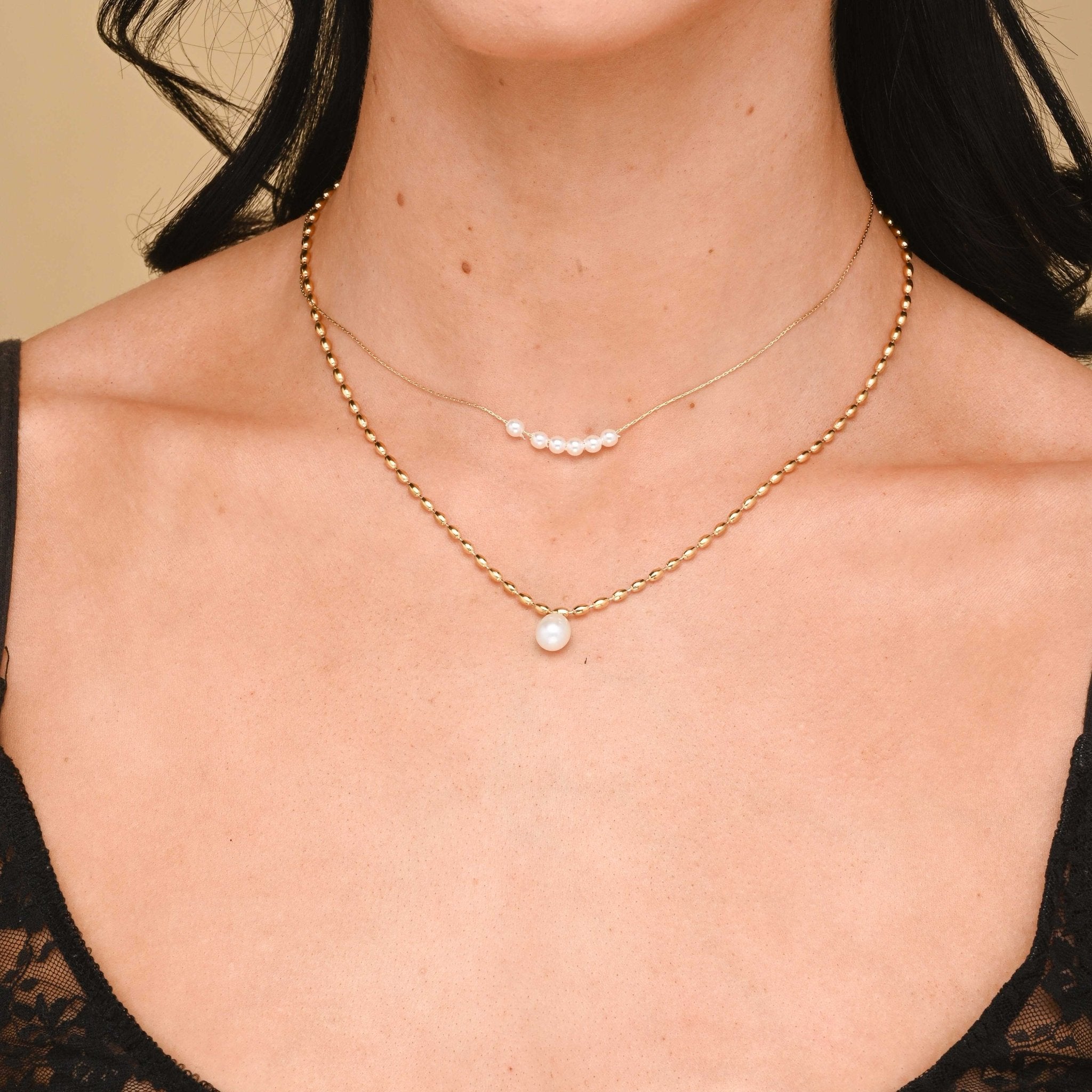 Pearl Boat Trace Necklace - Camile & Stone