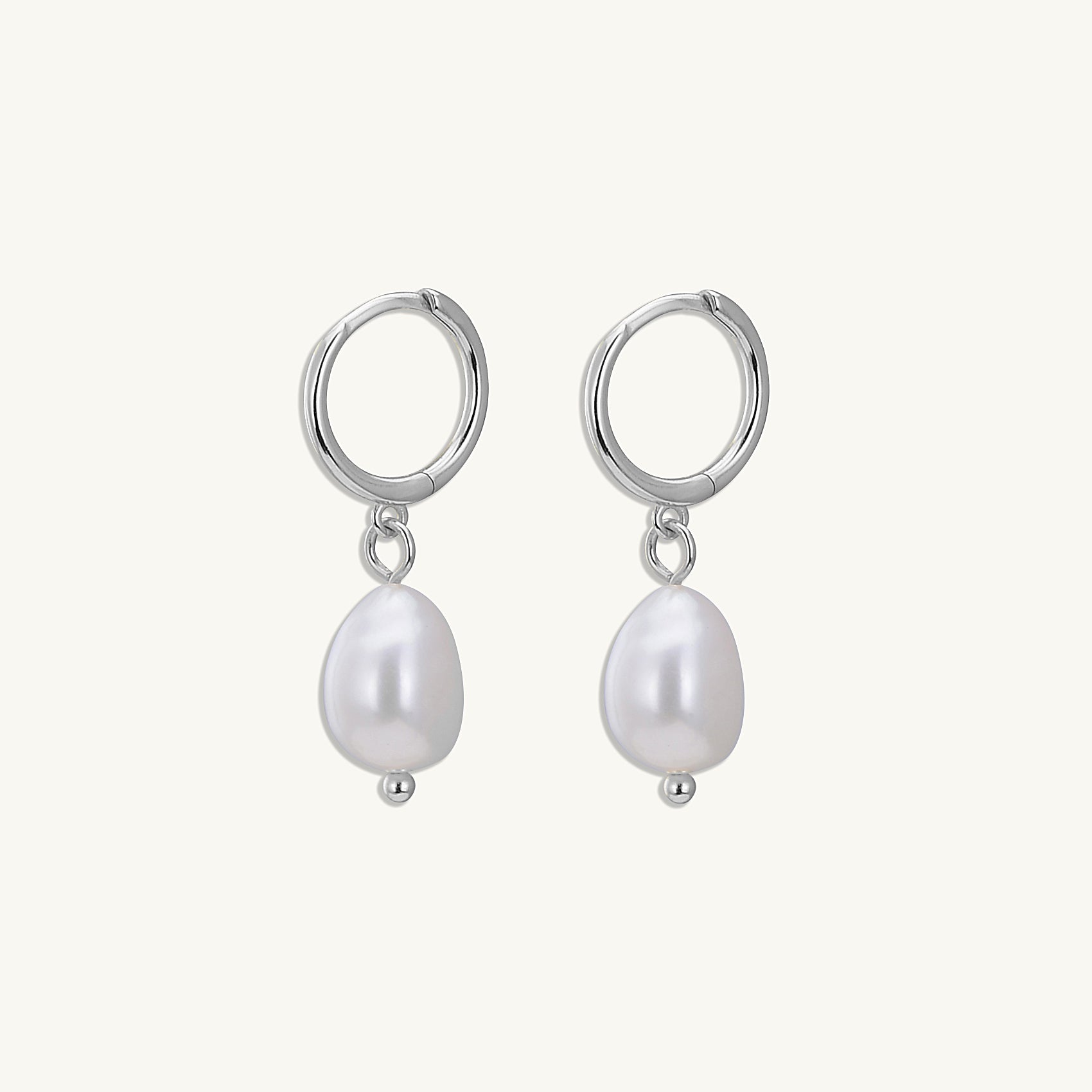 Pearl Hoop Huggie Earrings - Camile & Stone