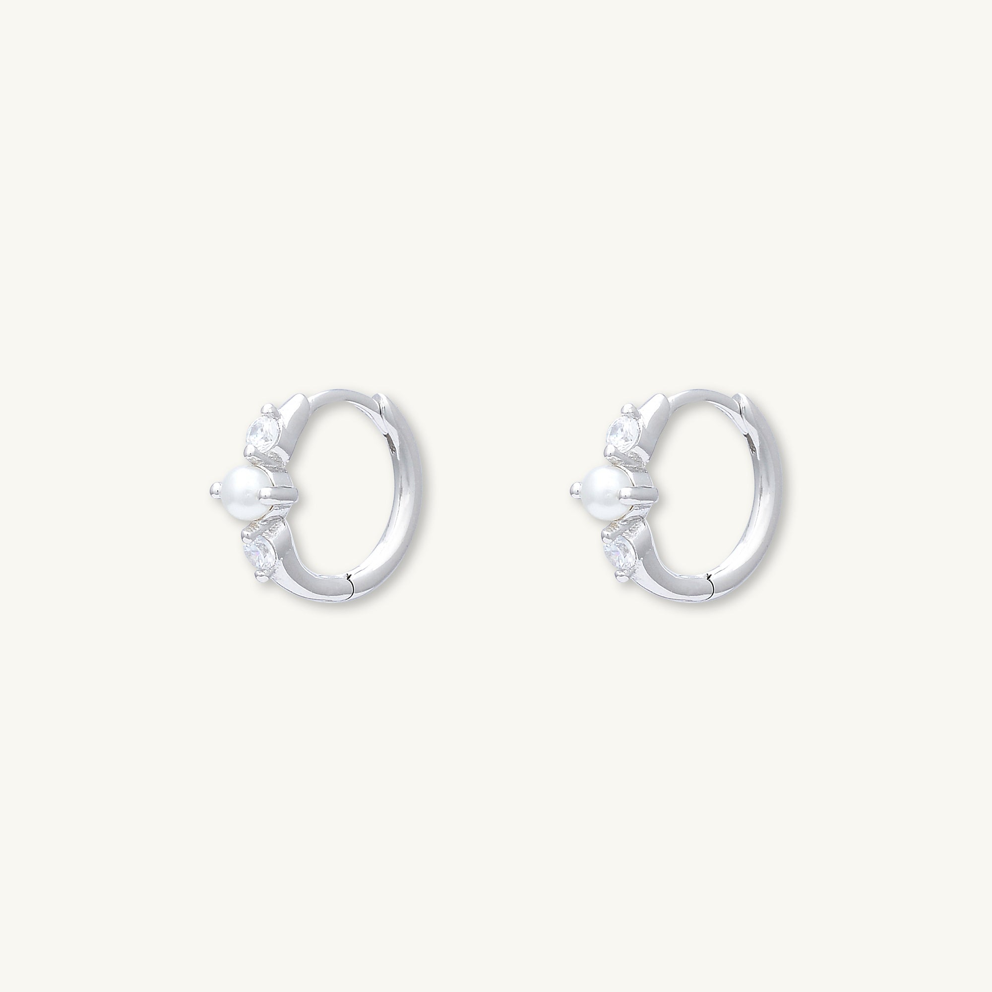 Pearl Sapphire Huggie Earrings - Camile & Stone