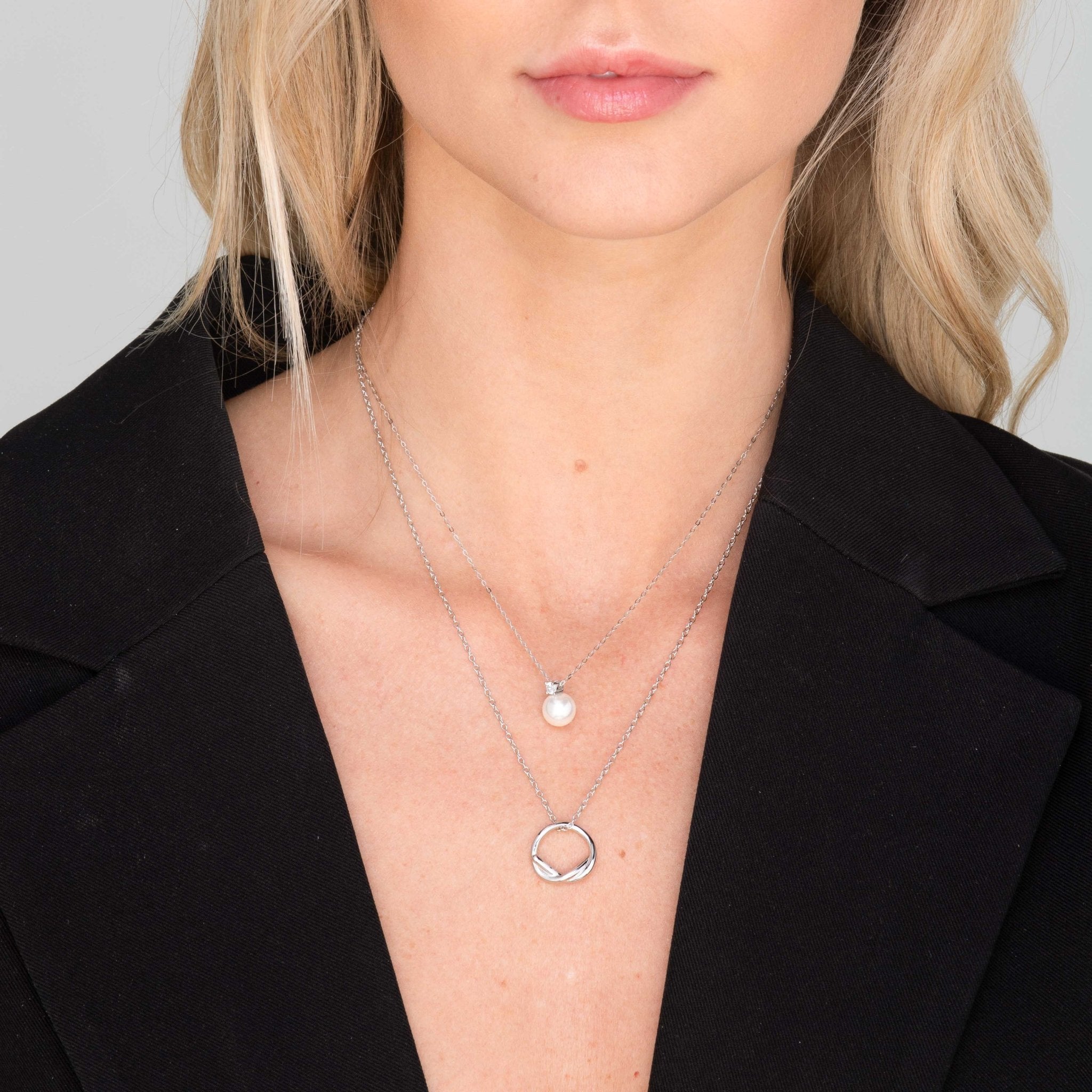 Pearl Solitaire Moissanite Necklace - Camile & Stone