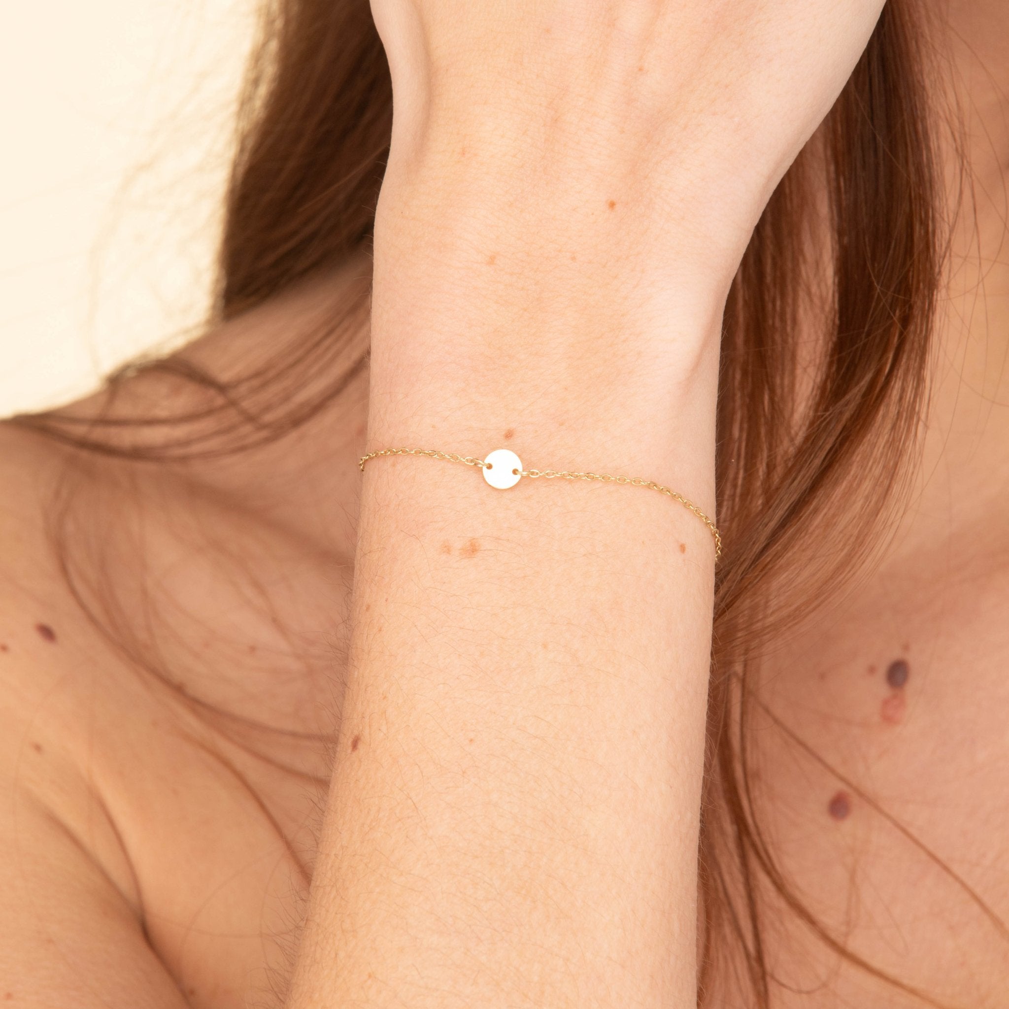 Petite Circle Medallion Disc Bracelet - Camile & Stone
