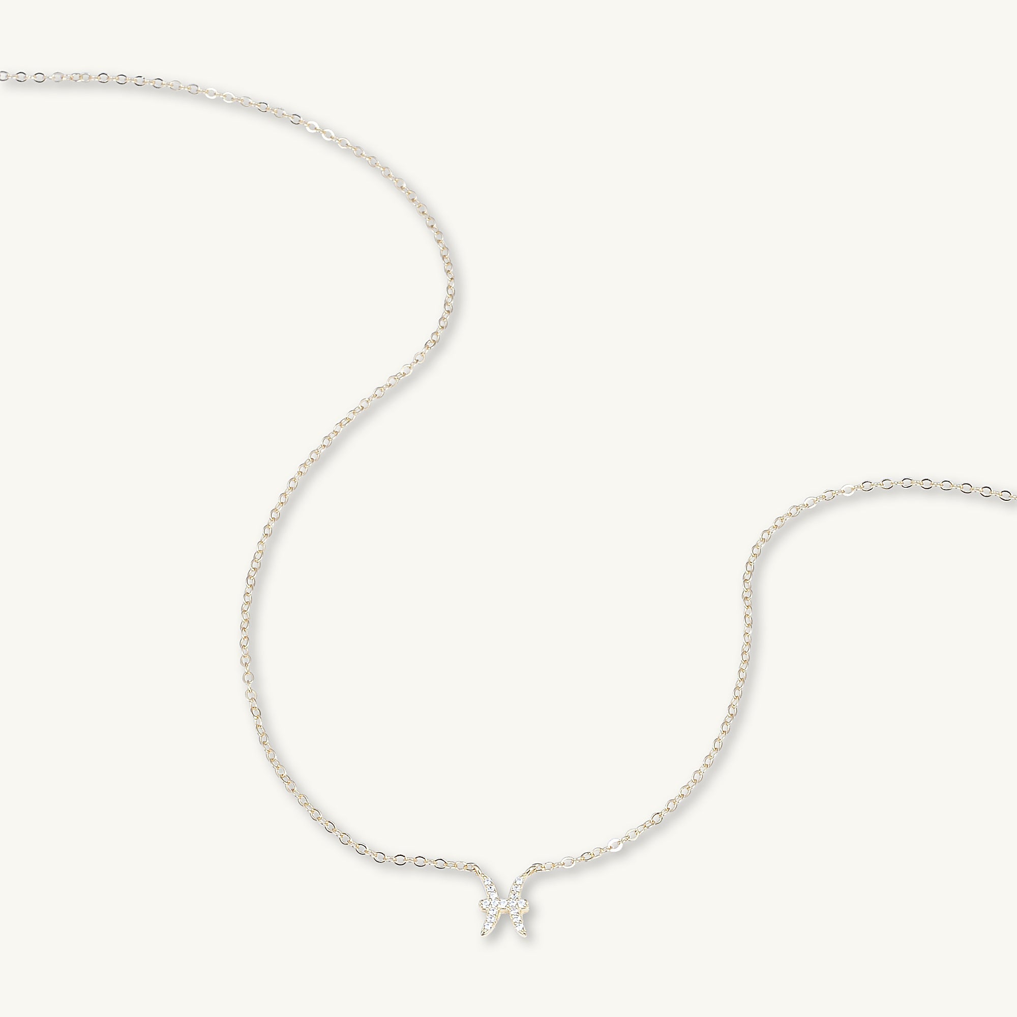 Pisces Sapphire Charm Zodiac Star Sign Necklace - Camile & Stone