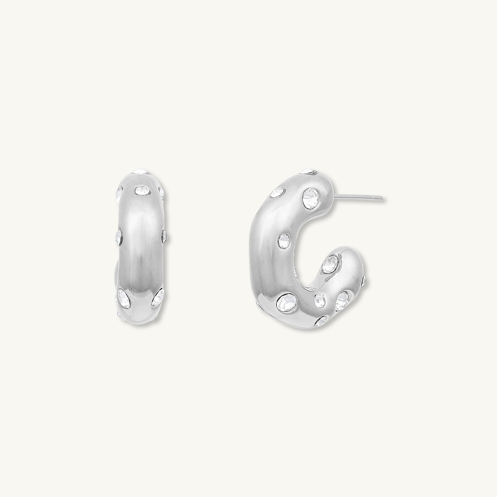 Quinn Zirconia Huggie Earrings - Camile & Stone
