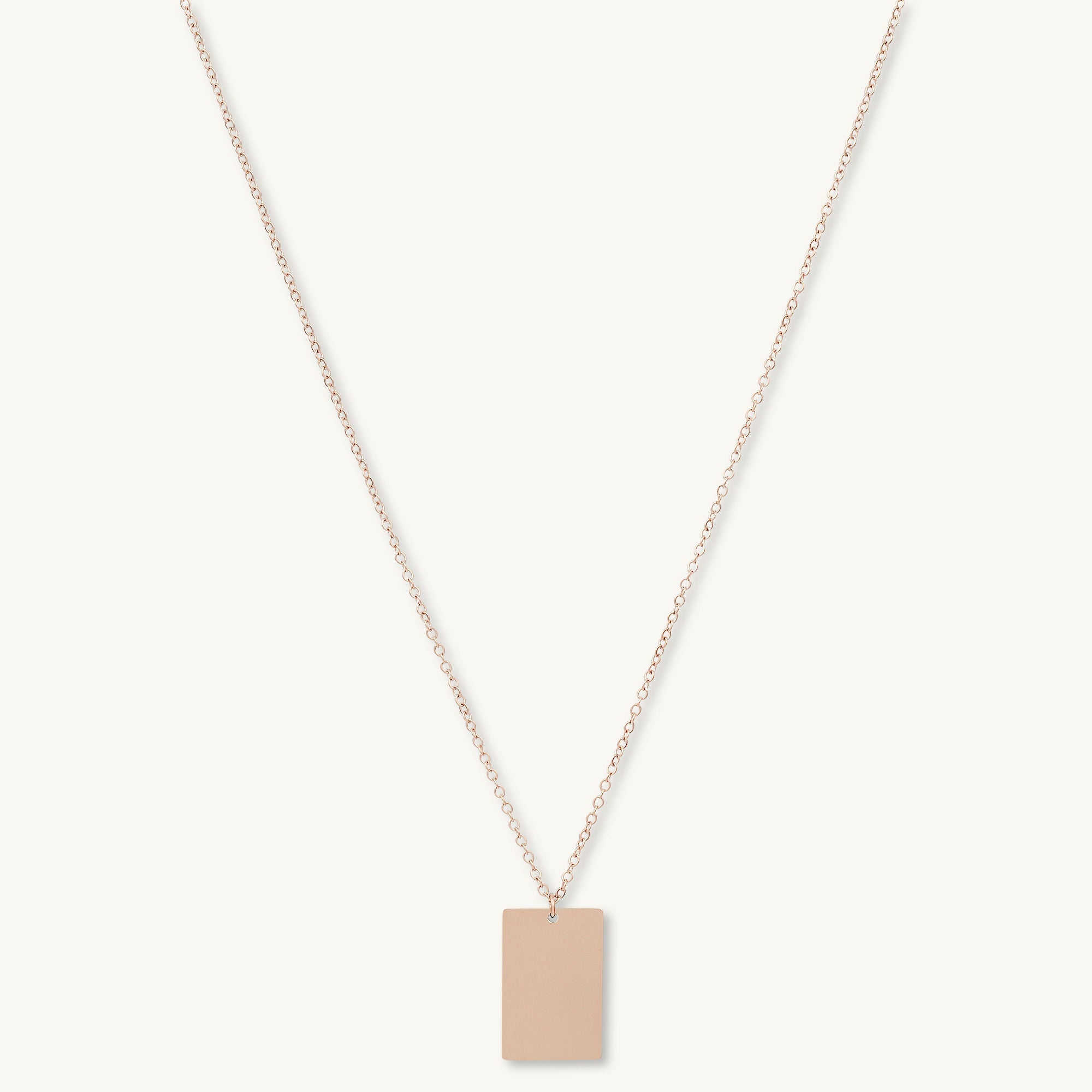 Rectangle Engraved Personalised Necklace - Camile & Stone