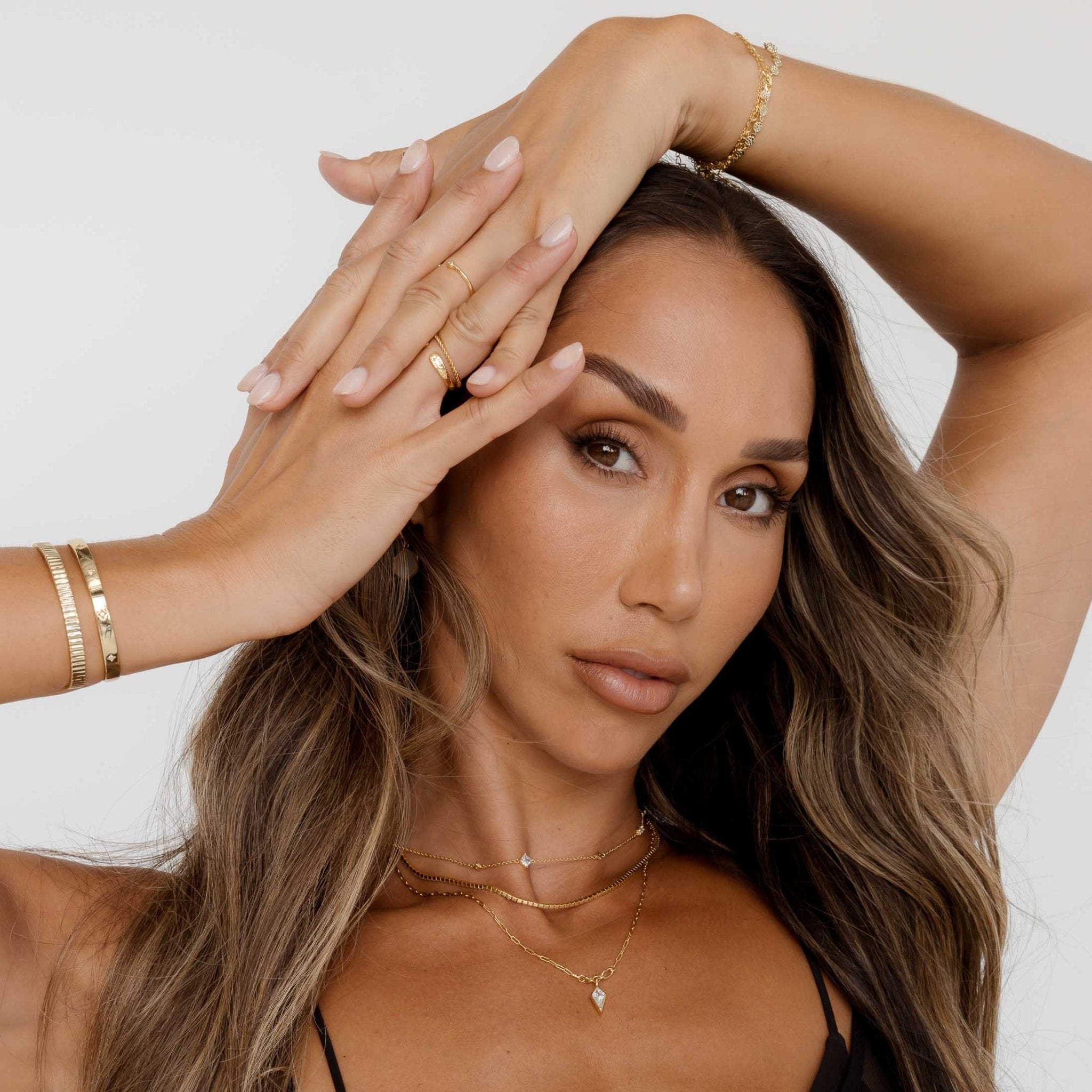 Ridges Cuff Bangle Bracelet - Camile & Stone