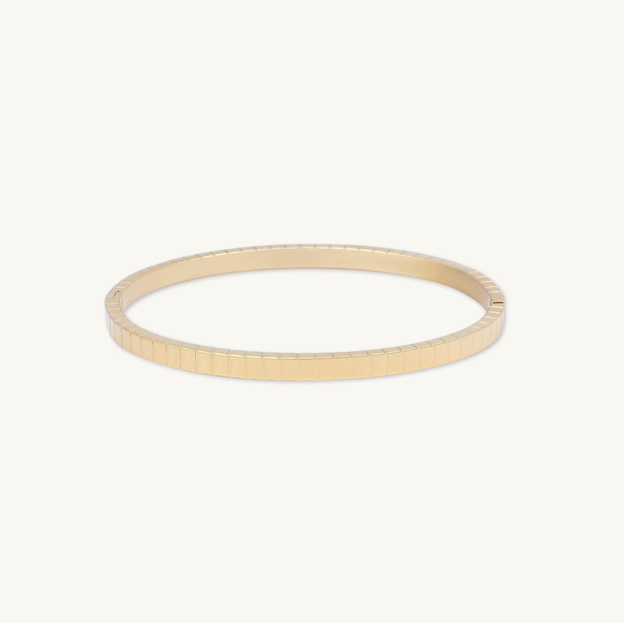 Ridges Hinged Bangle Bracelet - Camile & Stone