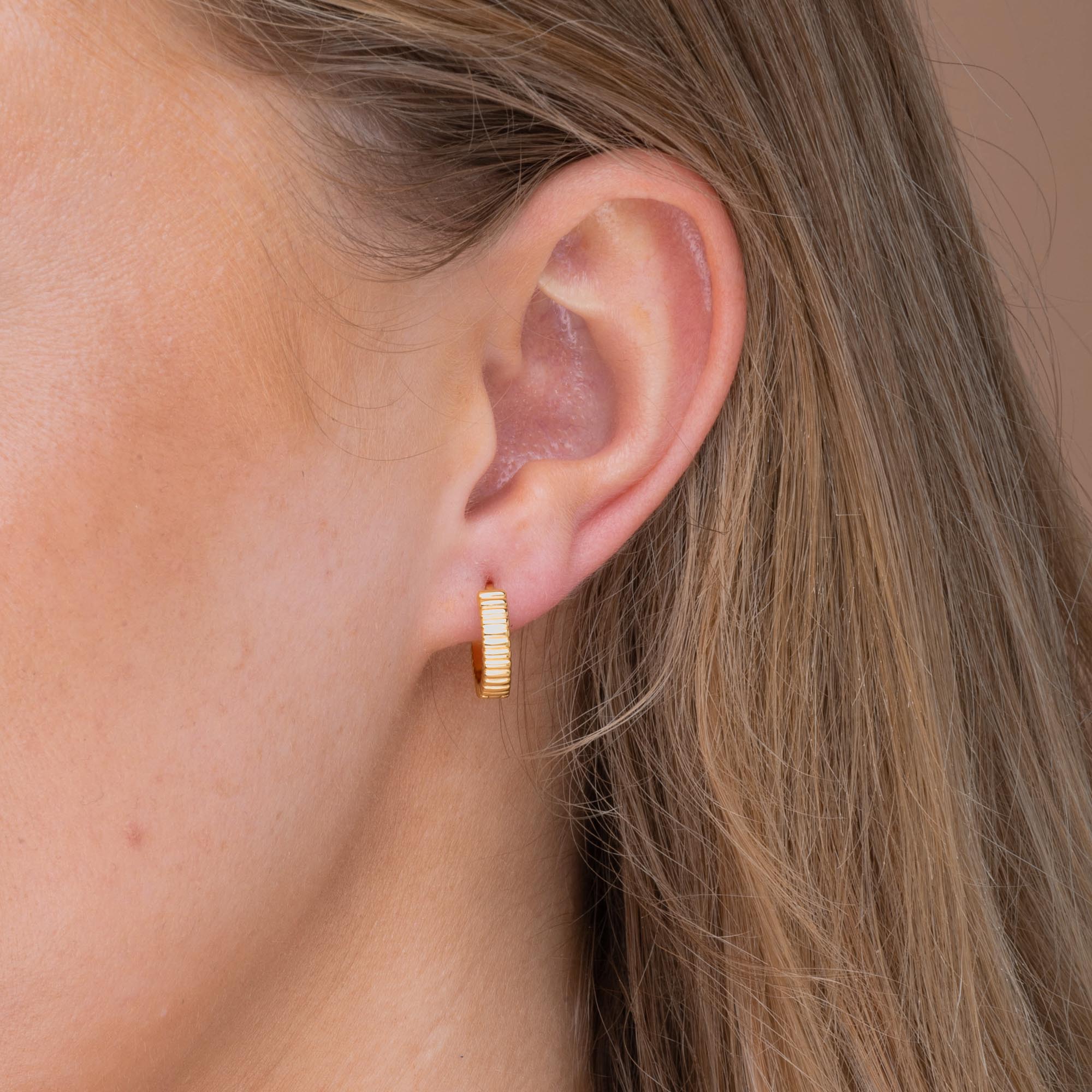 Ridges Huggie Earrings - Camile & Stone