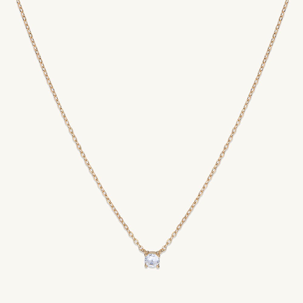 Round Sapphire Chain Necklace - Camile & Stone