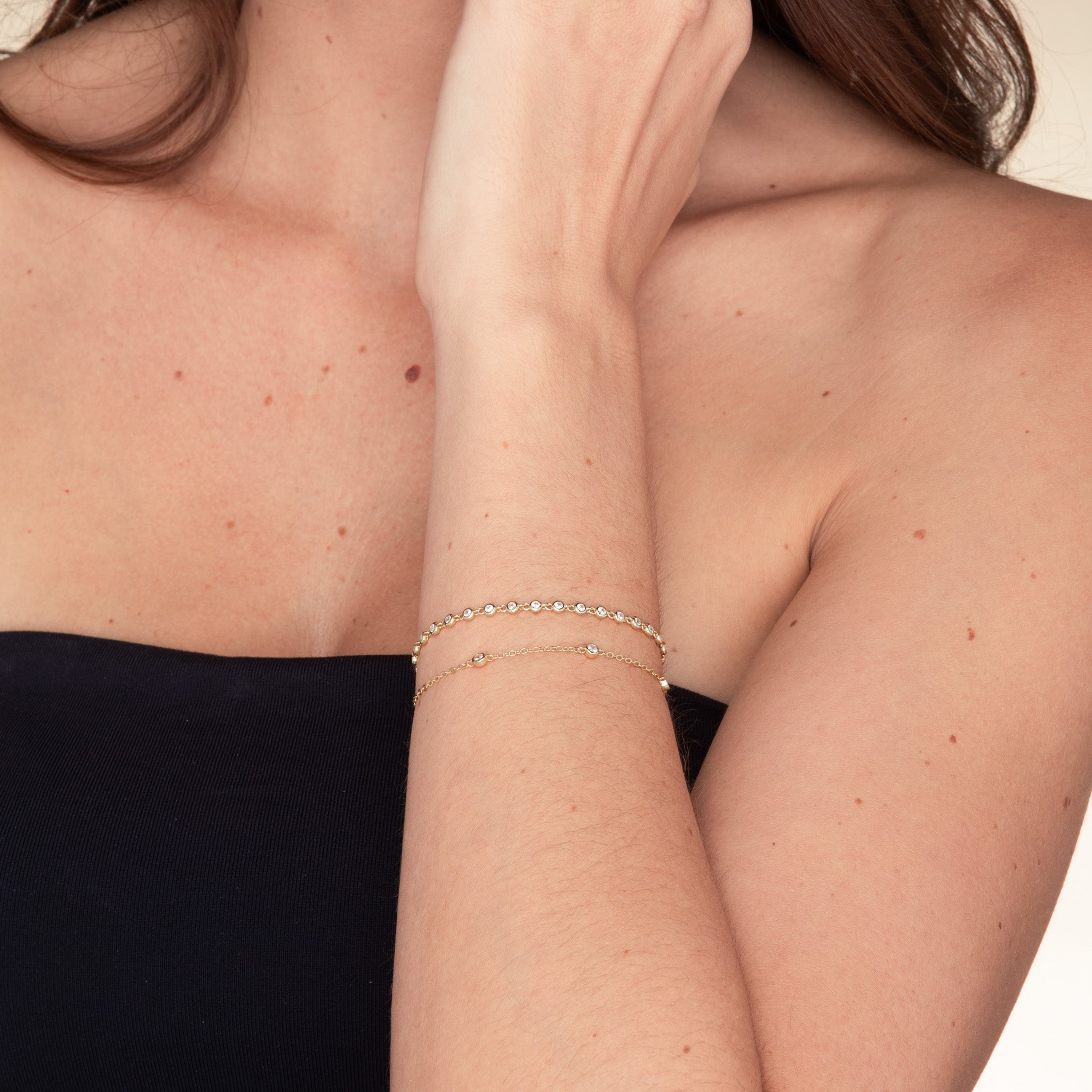 Sapphire Round Tennis Link Chain Bracelet - Camile & Stone