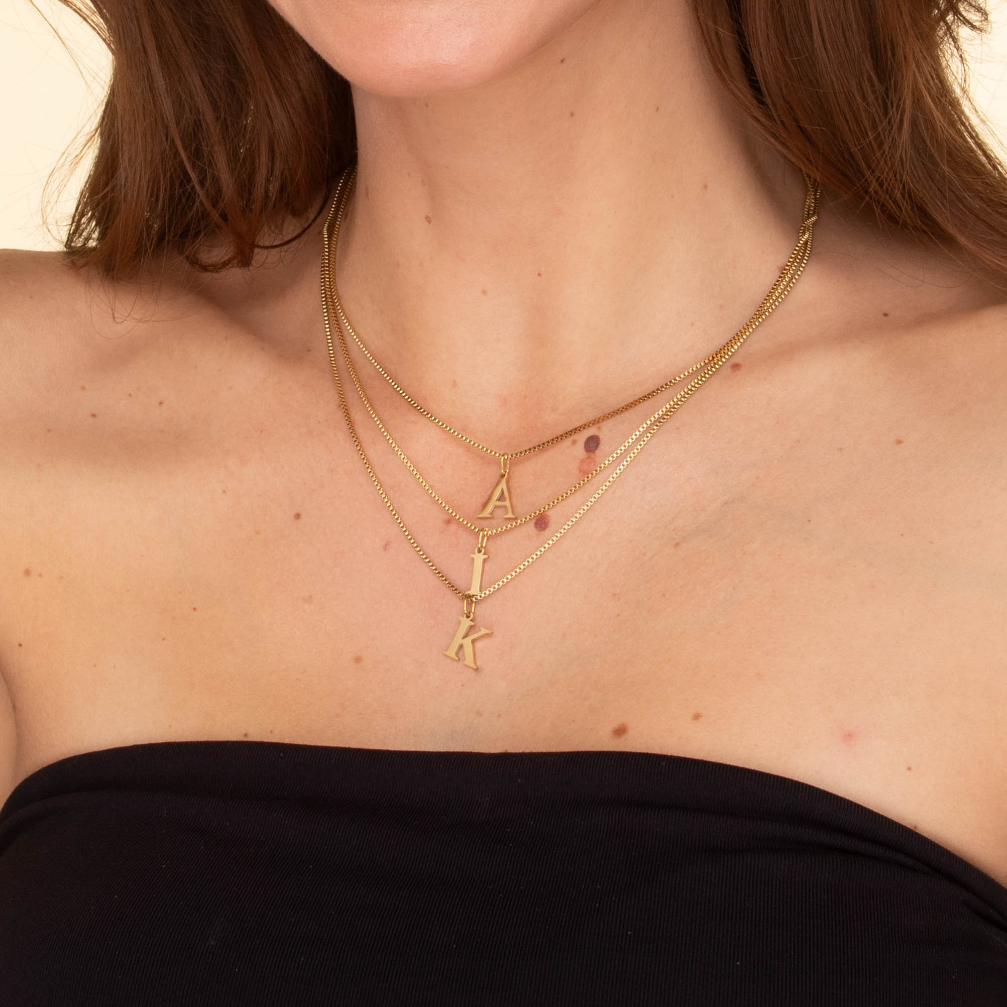 Script Initial Letter Chain Necklace - Camile & Stone