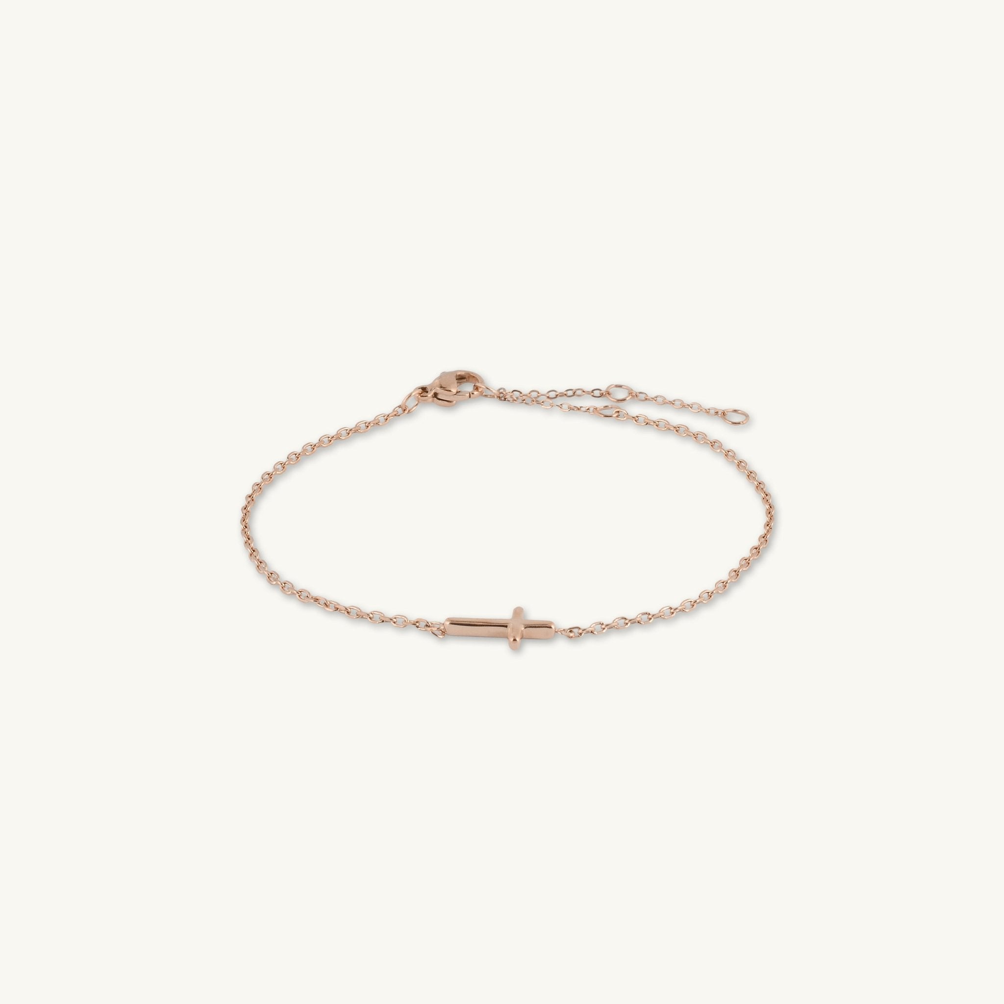 Sideways Cross Bracelet - Camile & Stone