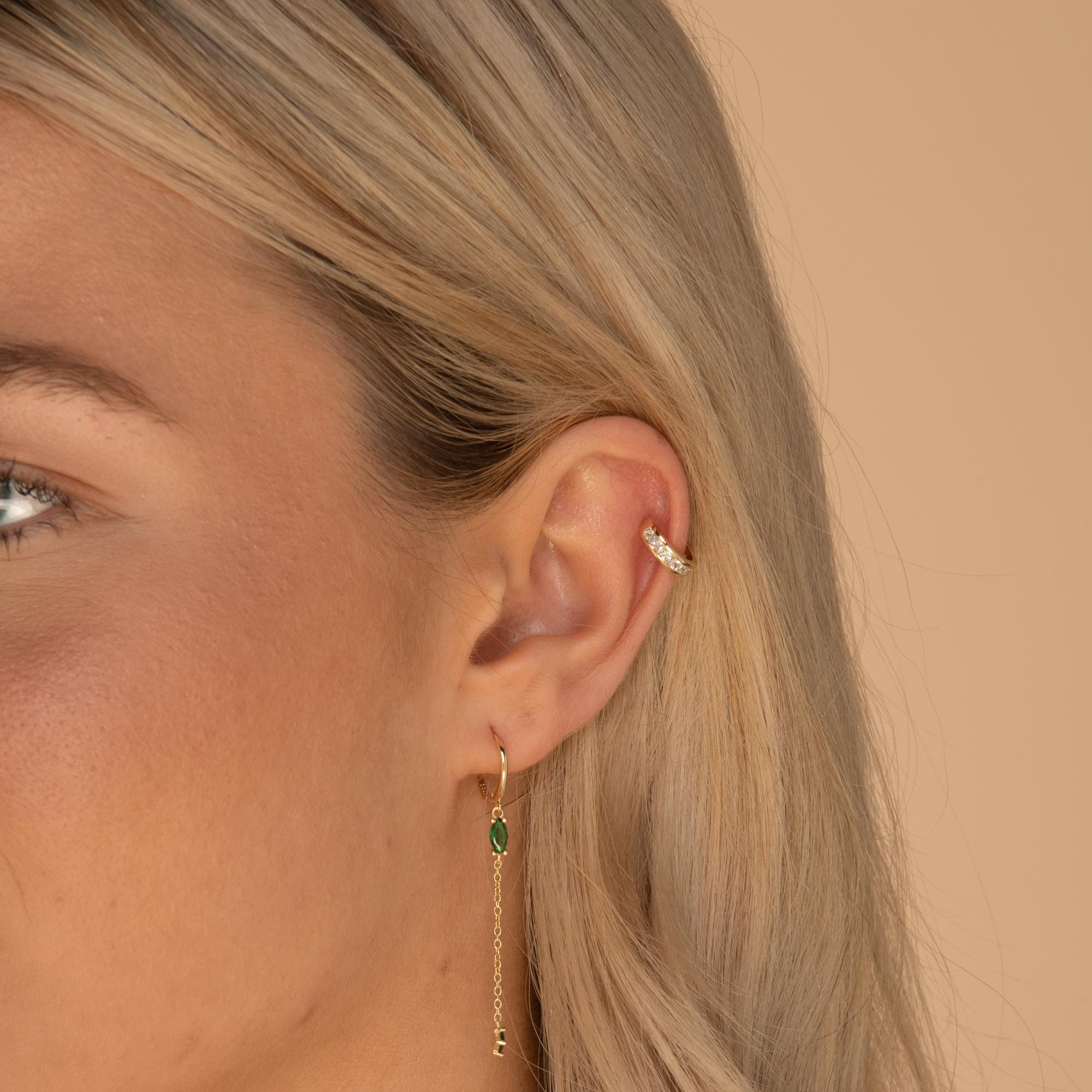Single Sapphire Ear Cuff - Camile & Stone