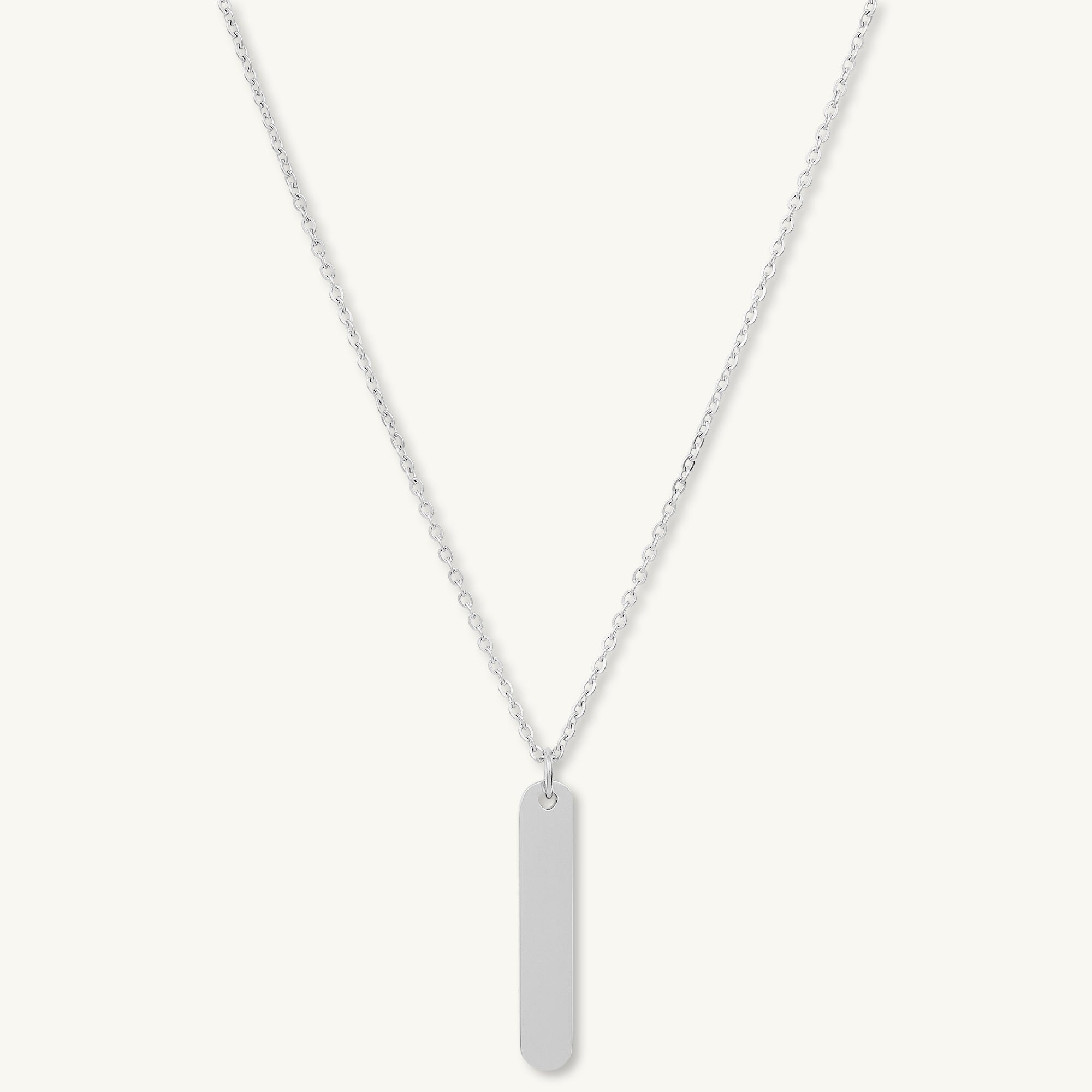 Slim Dog Tag Engraved Personalised Necklace - Camile & Stone