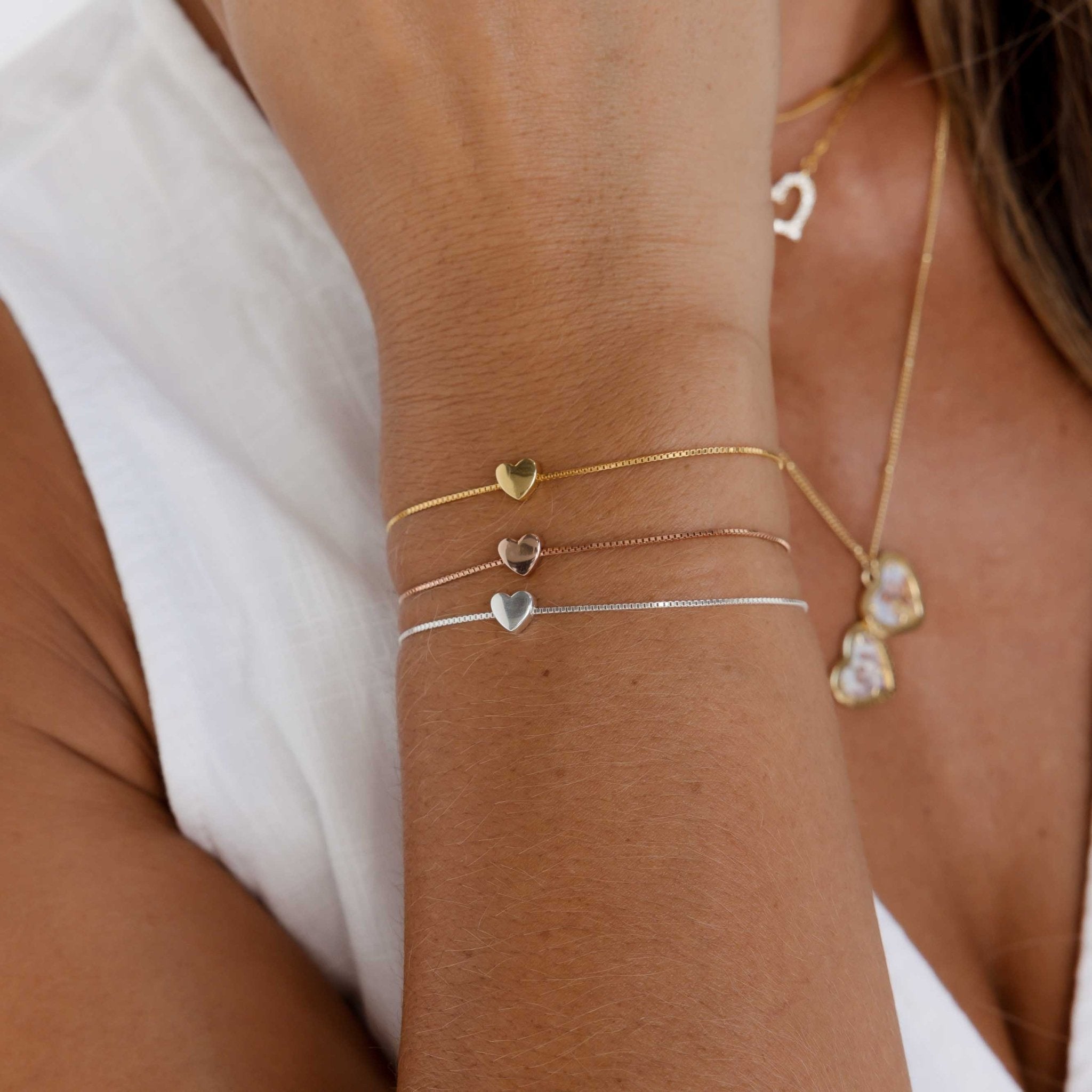 Solid Heart Chain Bracelet - Child - Camile & Stone