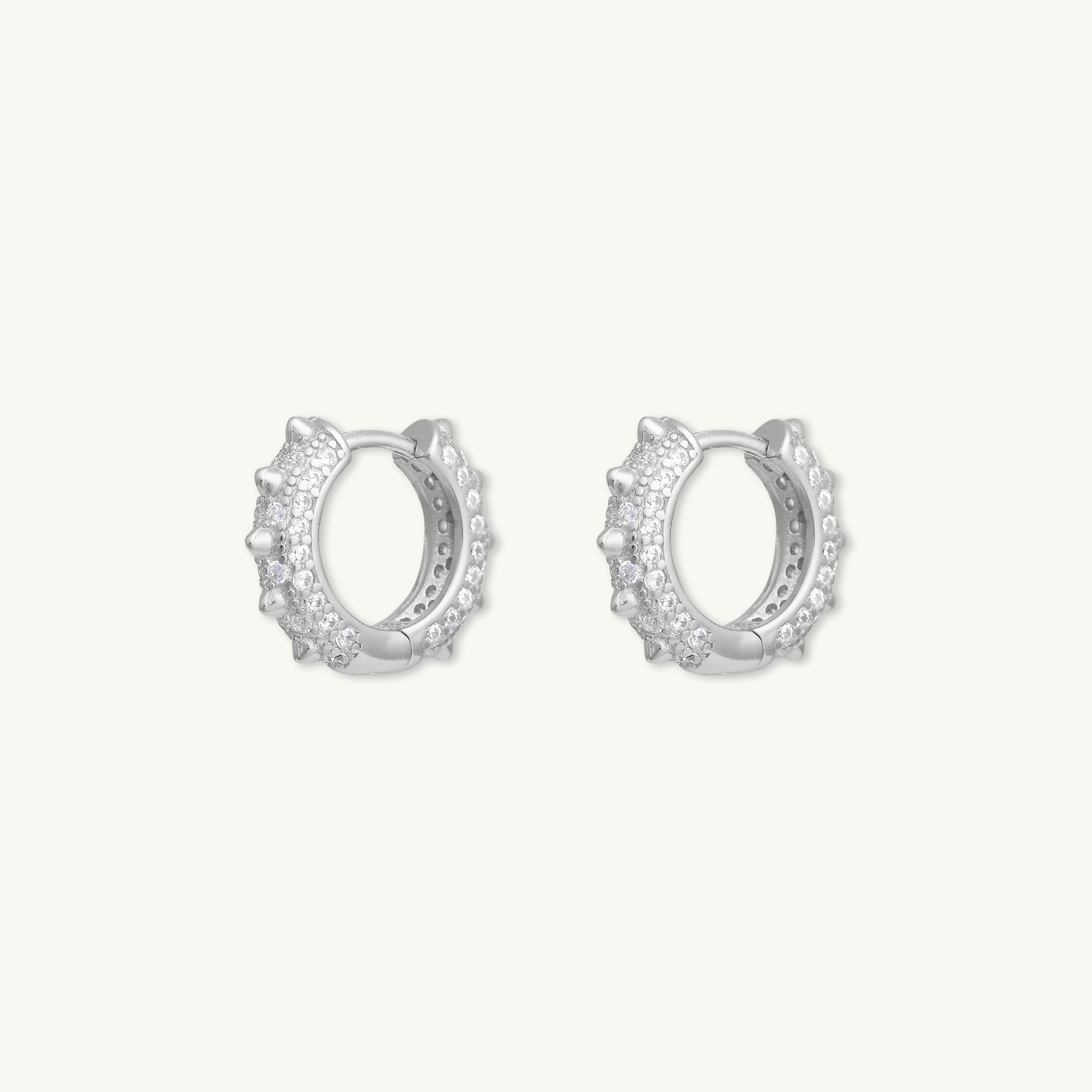 Spike Zirconia Huggie Earrings - Camile & Stone
