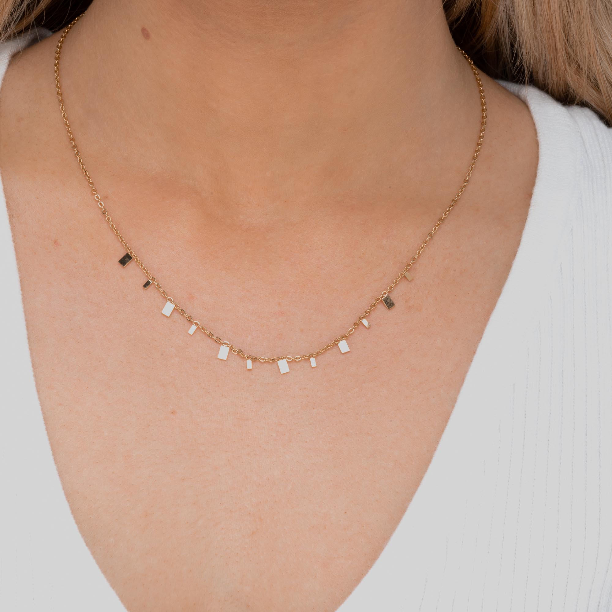Square Layering Chain Necklace - Camile & Stone
