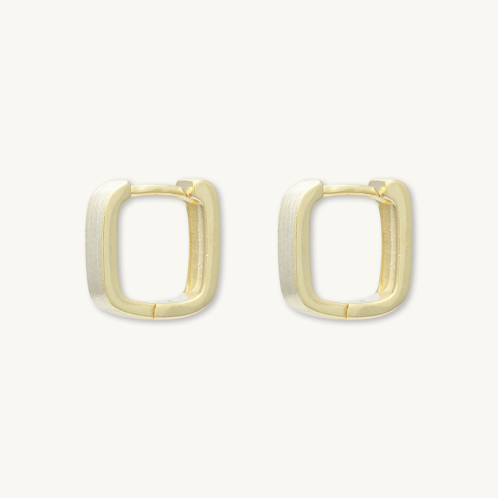 Square Matte Huggie Earrings - Camile & Stone