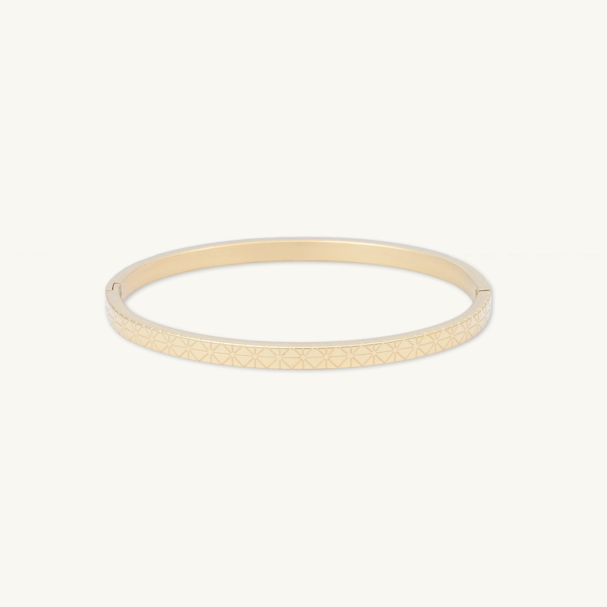 Starburst Geometric Hinged Bangle Bracelet - Camile & Stone