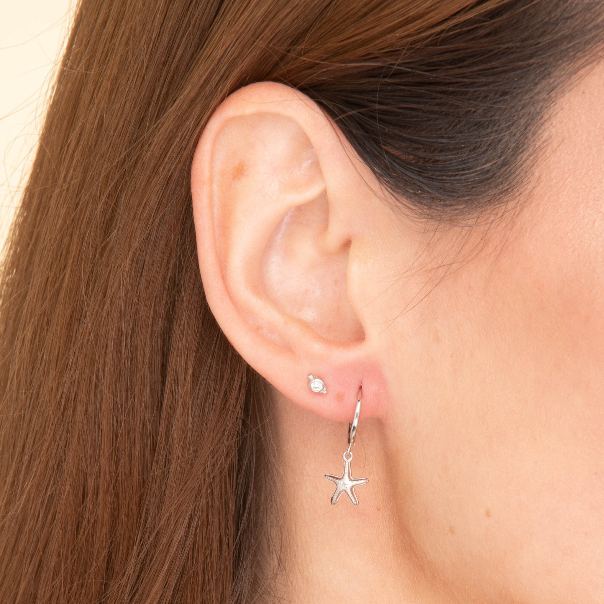 Starfish Hoop Huggie Earrings - Camile & Stone