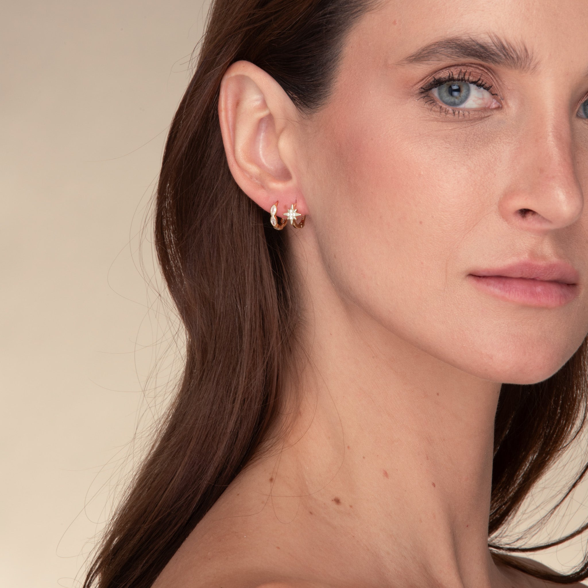 Starlight Celestial Huggie Earrings - Camile & Stone