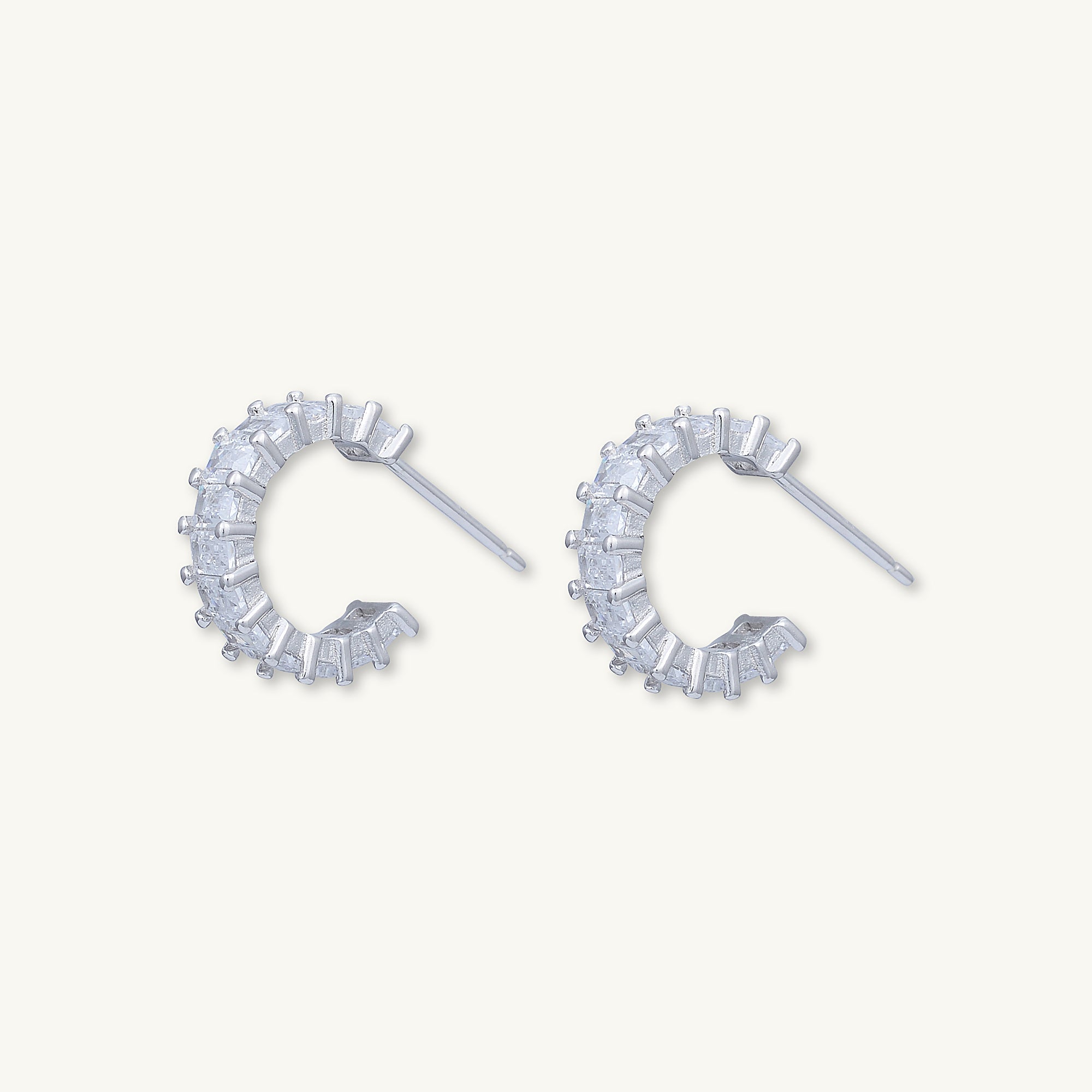 Statement Zirconia Huggie Hoop Earrings - Camile & Stone