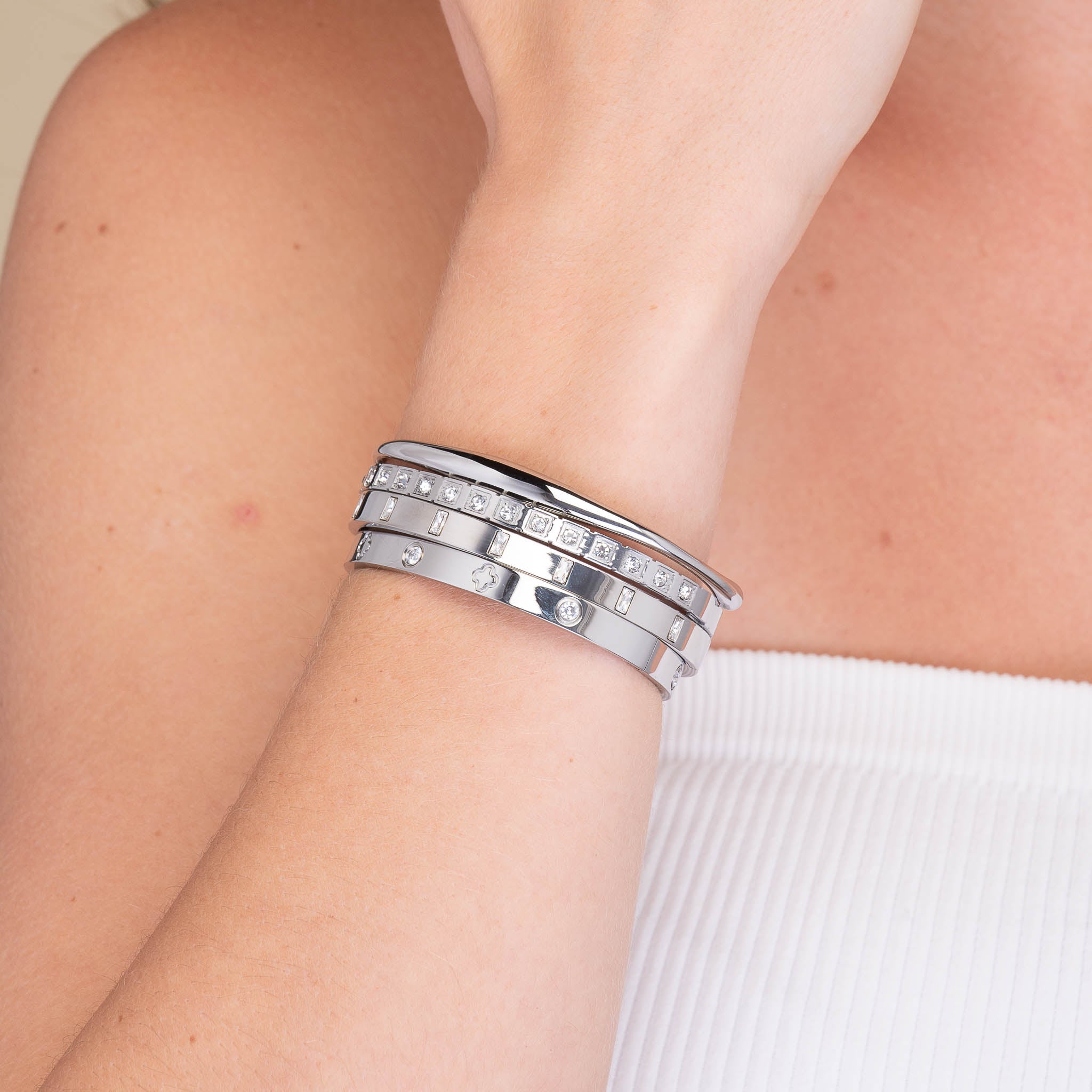 Swirl Open Cuff Bangle - Camile & Stone