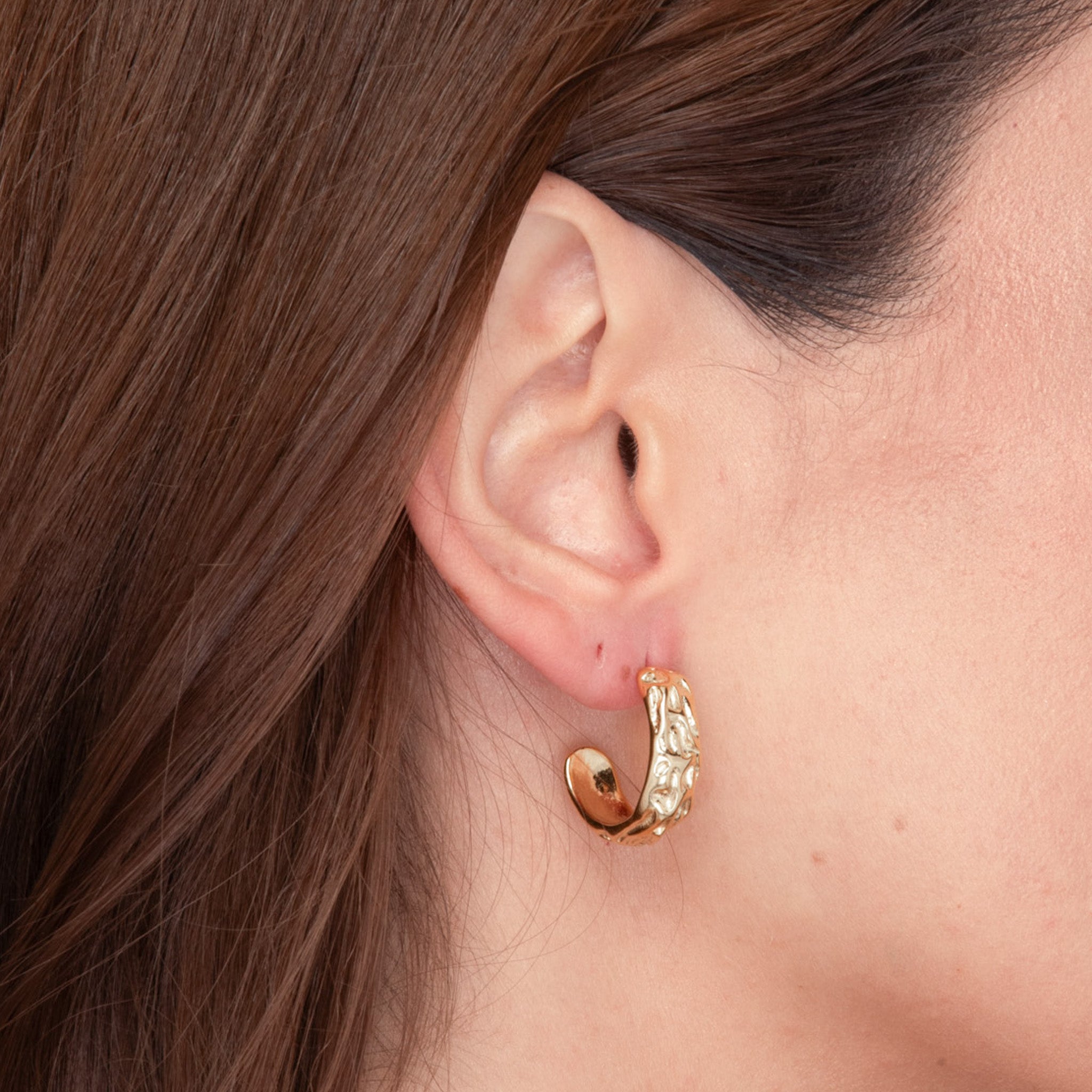 Sylvia Molten Huggie Earrings - Camile & Stone