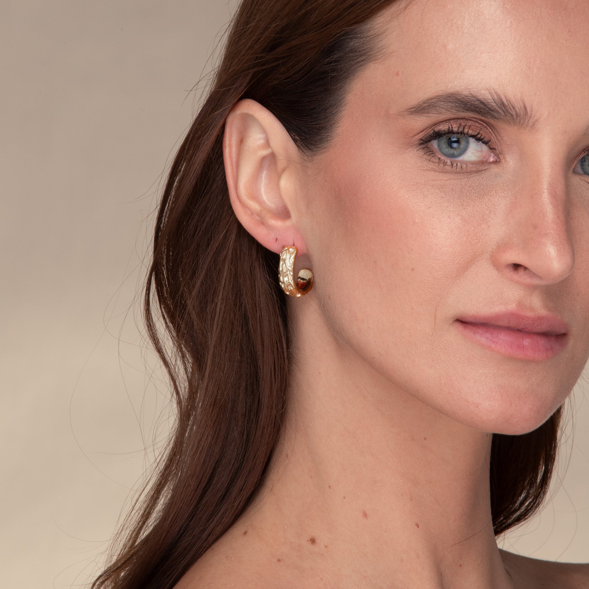 Sylvia Molten Huggie Earrings - Camile & Stone