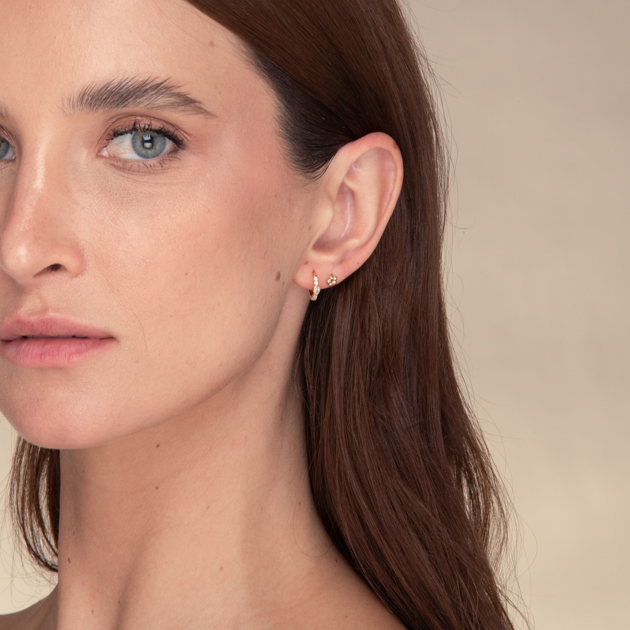 Teardrop Zirconia Huggie Earrings - Camile & Stone