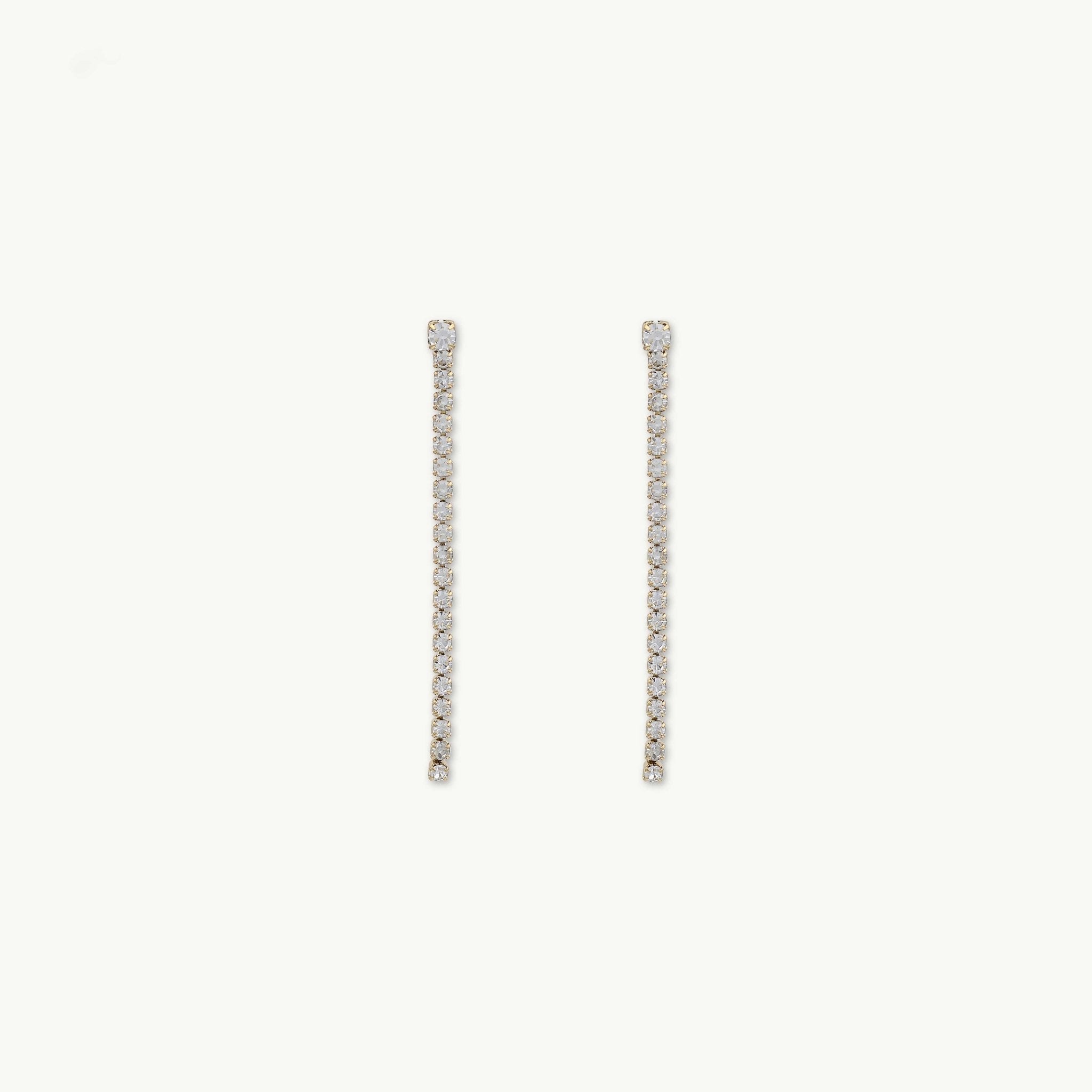 Tennis Sapphire Chain Stud Earrings - Camile & Stone