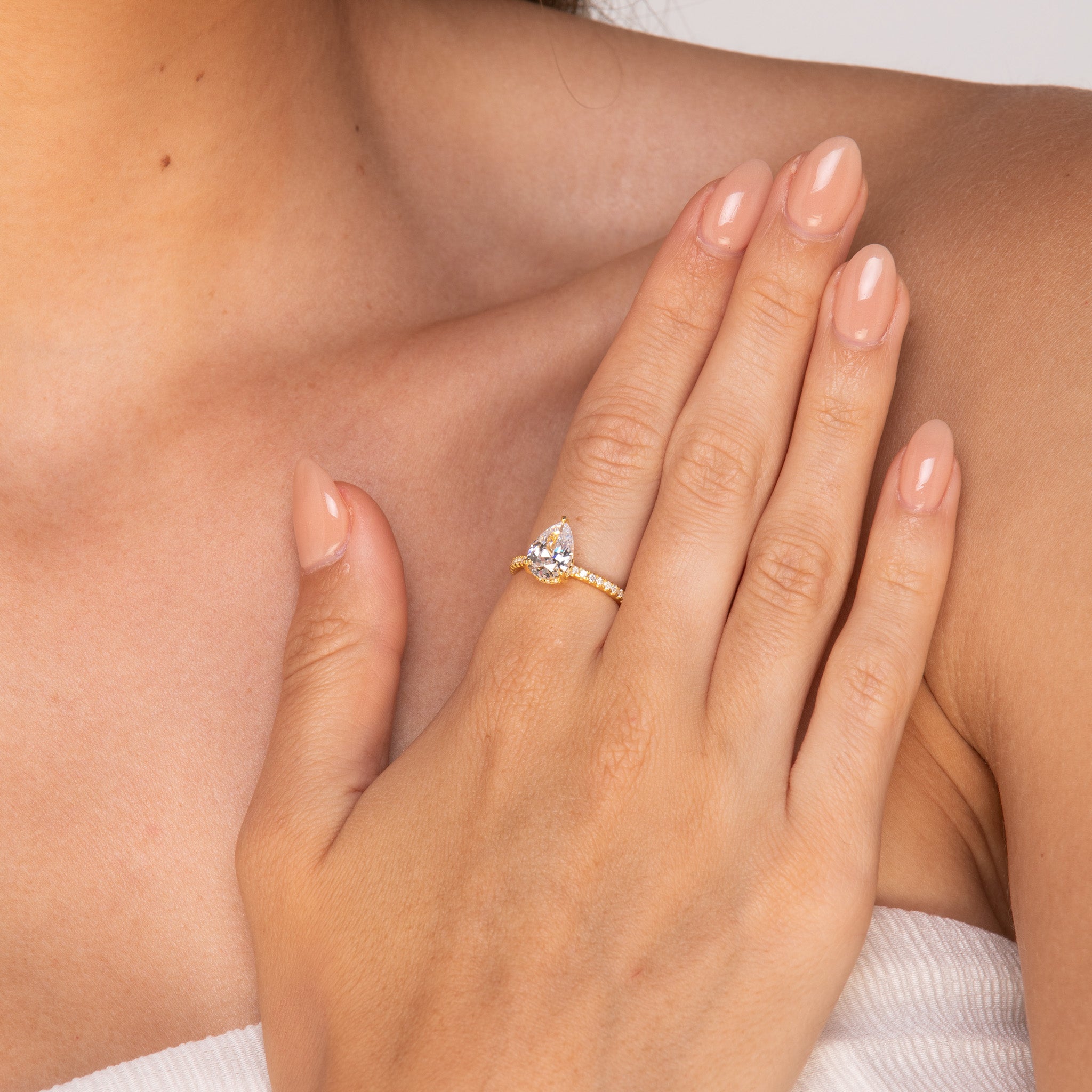 The Anna Pear Sapphire Engagement Ring - Camile & Stone