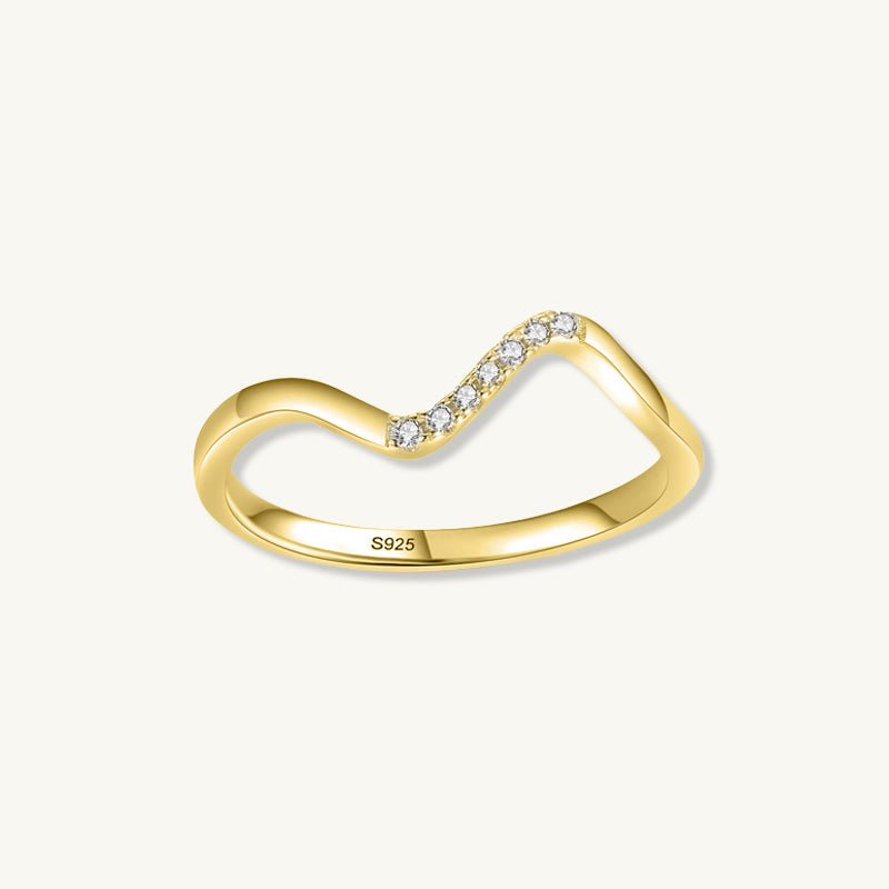 The Belle Wave Sapphire Engagement Ring - Camile & Stone