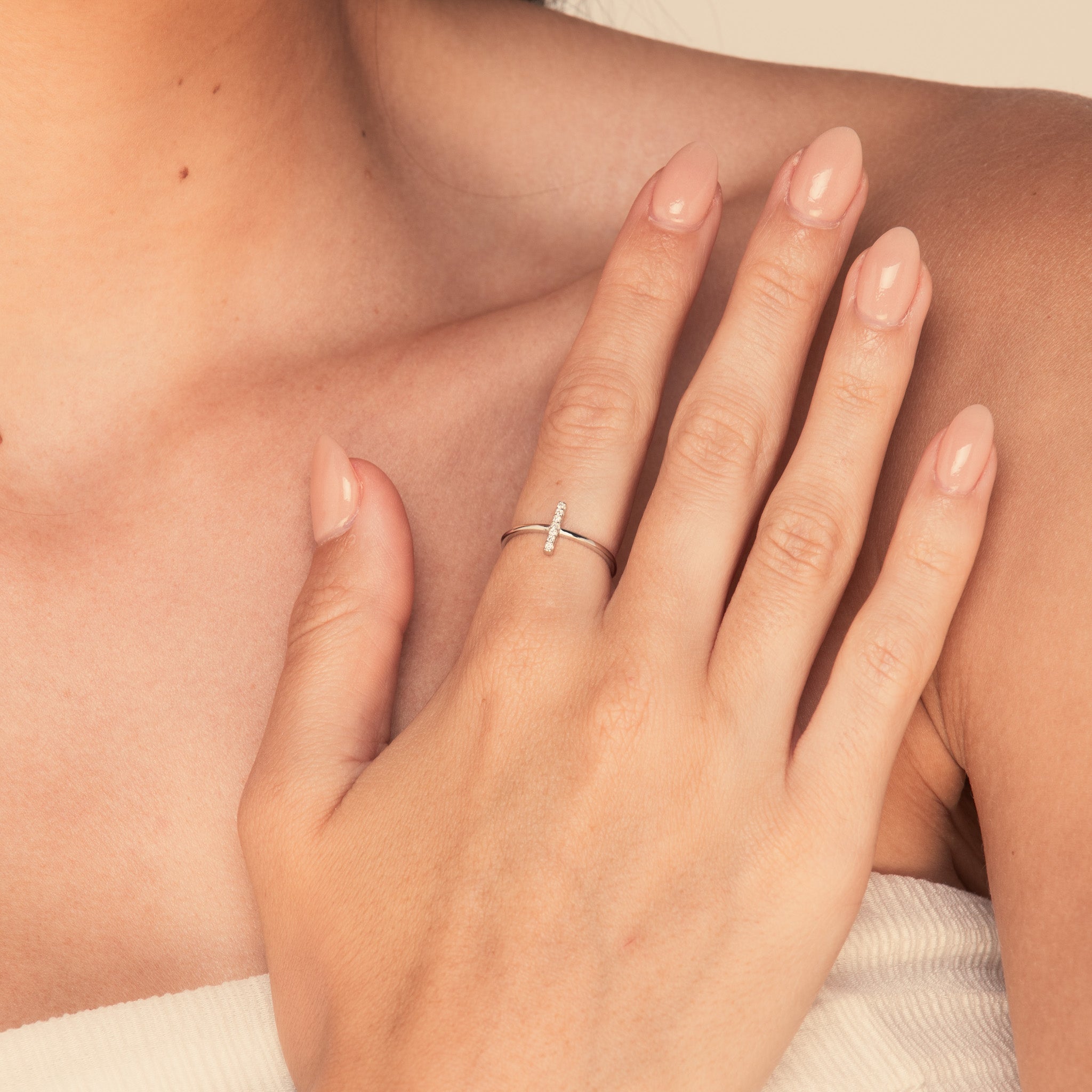 The Clara Cross Sapphire Engagement Ring - Camile & Stone