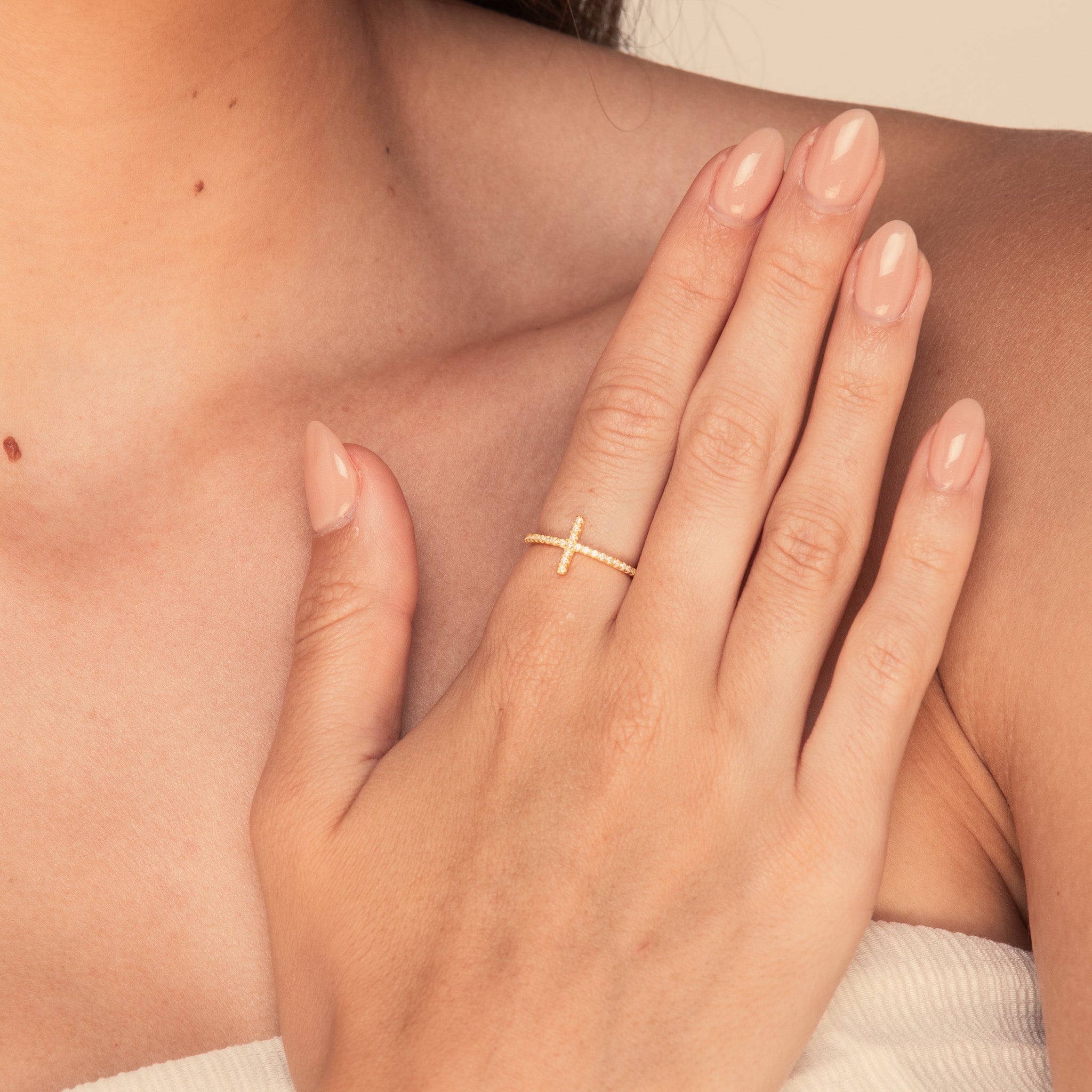 The Cross Sapphire Engagement Ring - Camile & Stone