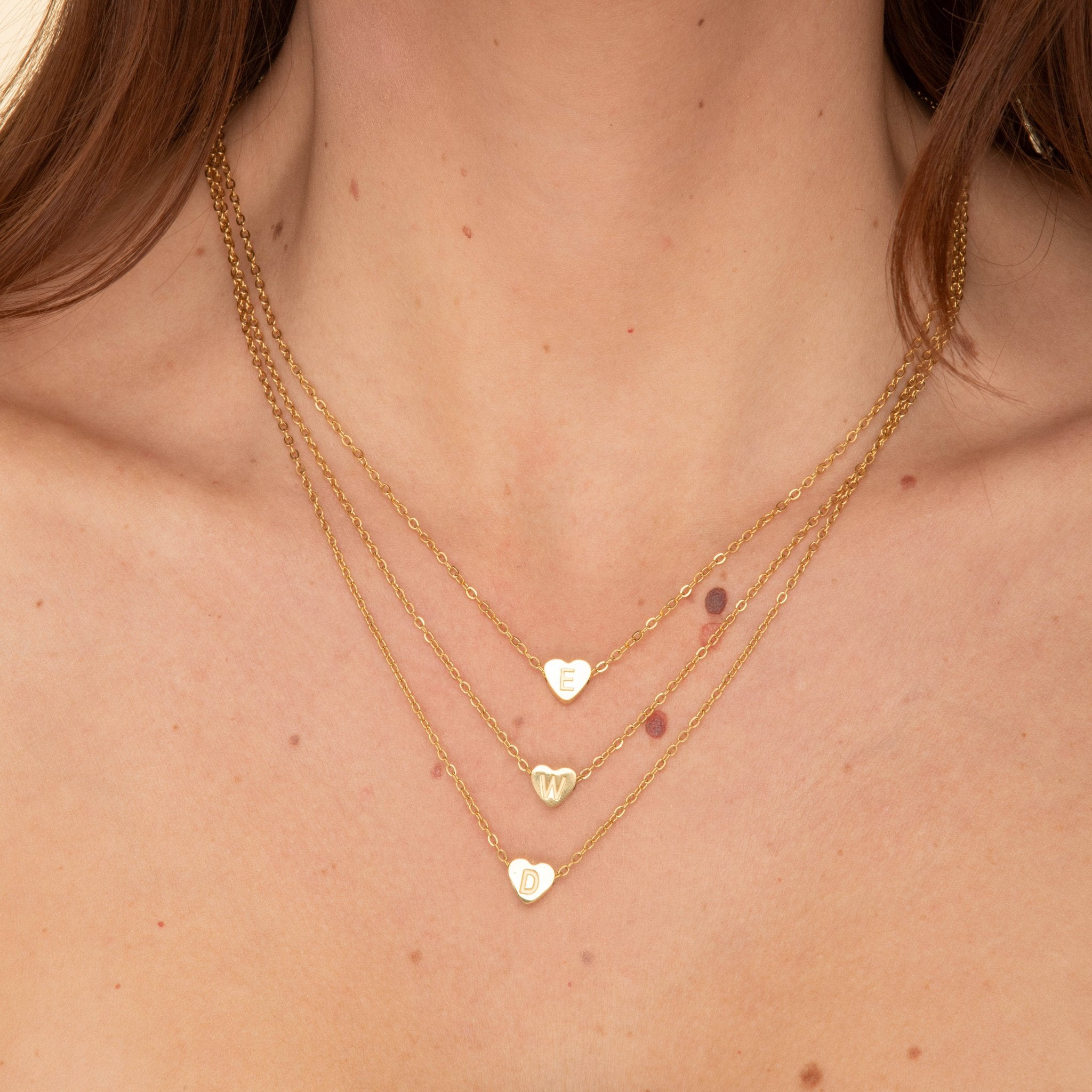 The Heart Pendant Initial Letter Necklace - Camile & Stone