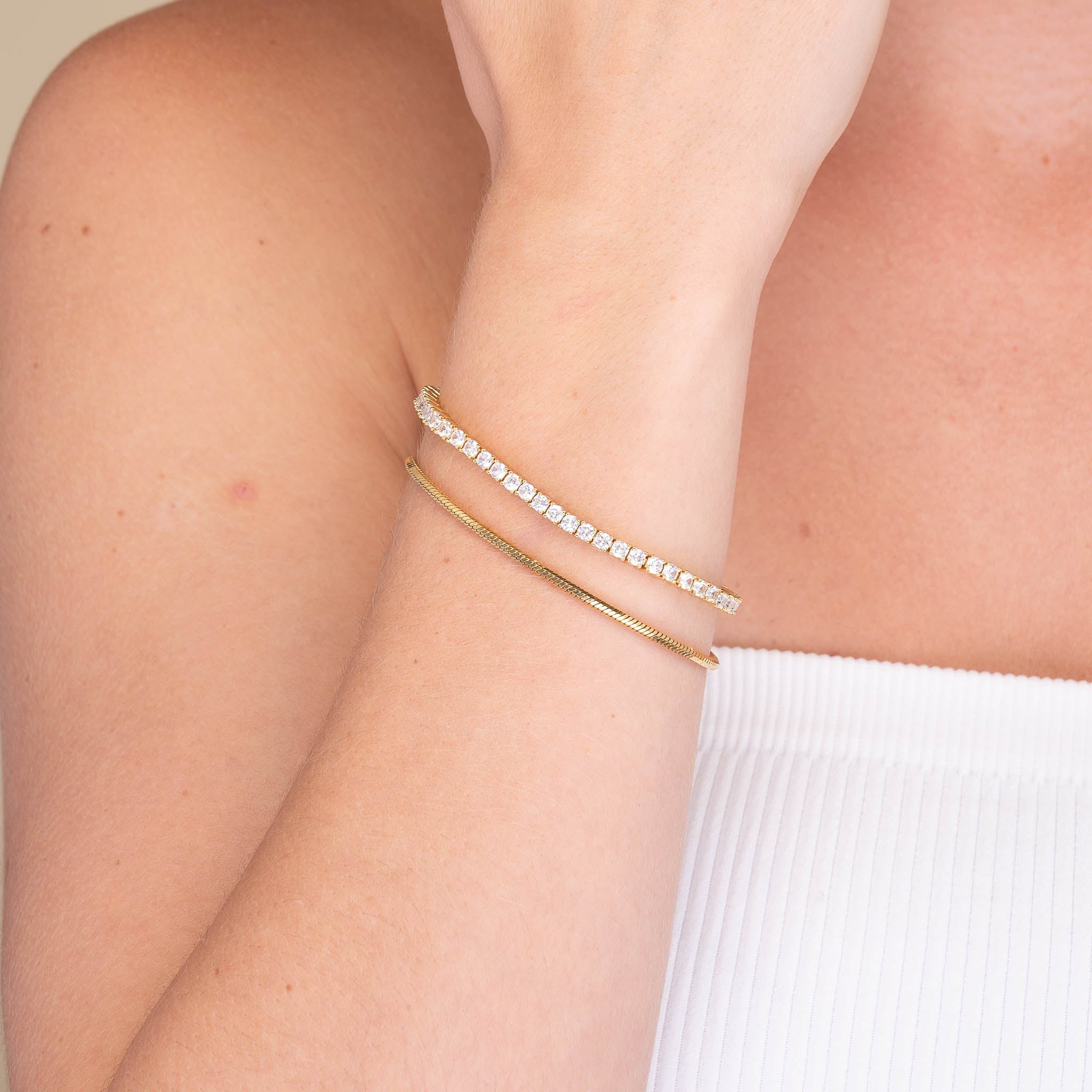 Thick Unisex Snake Chain Bracelet - Camile & Stone