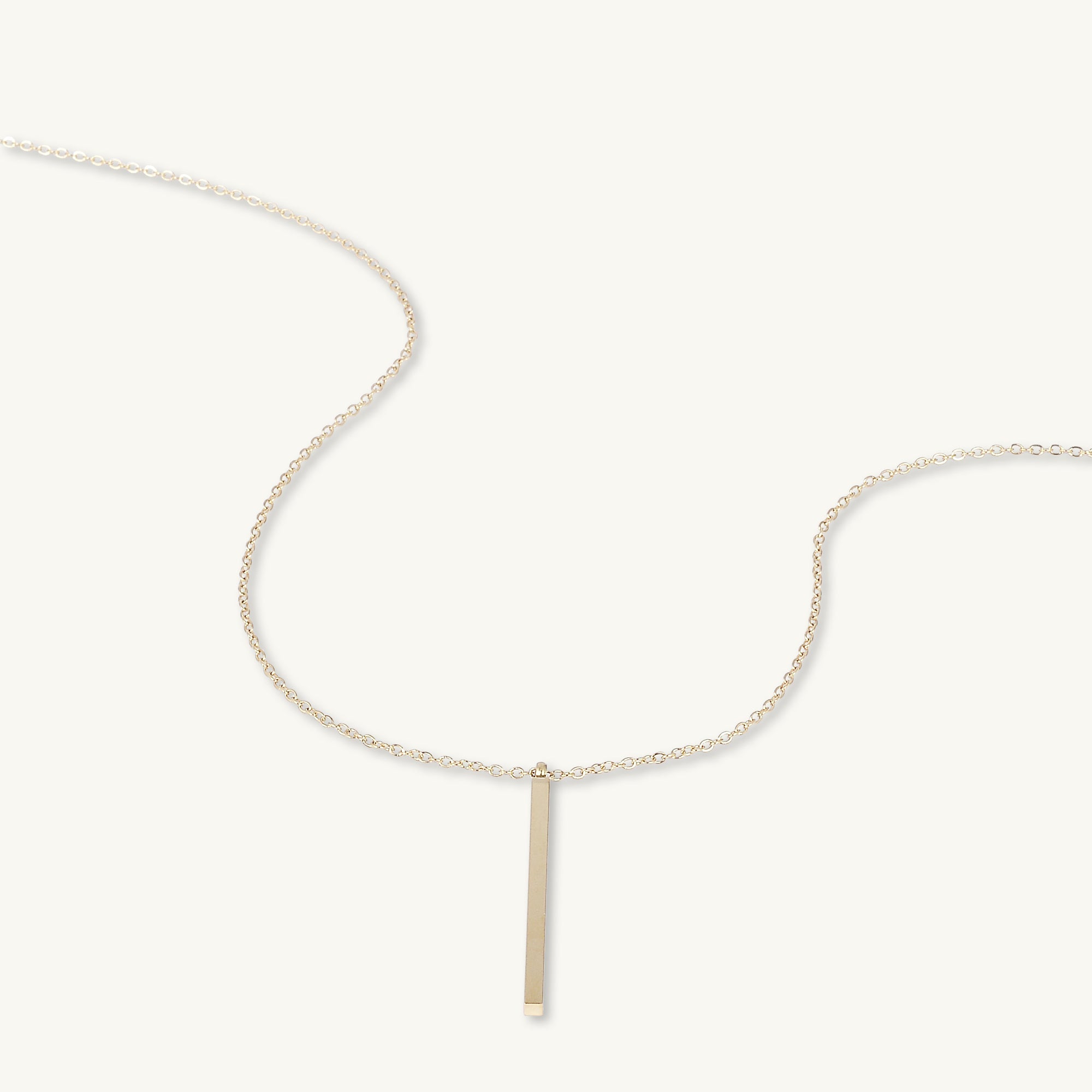 Thin Bar Drop Necklace - Camile & Stone
